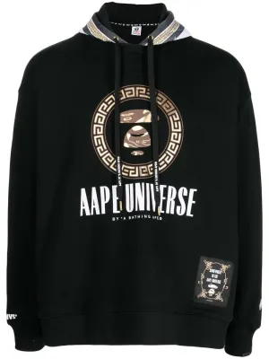 AAPE BY *A BATHING APE® metallic logo-print hoodie