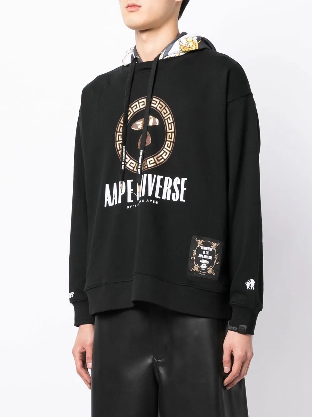 AAPE BY *A BATHING APE® metallic logo-print hoodie