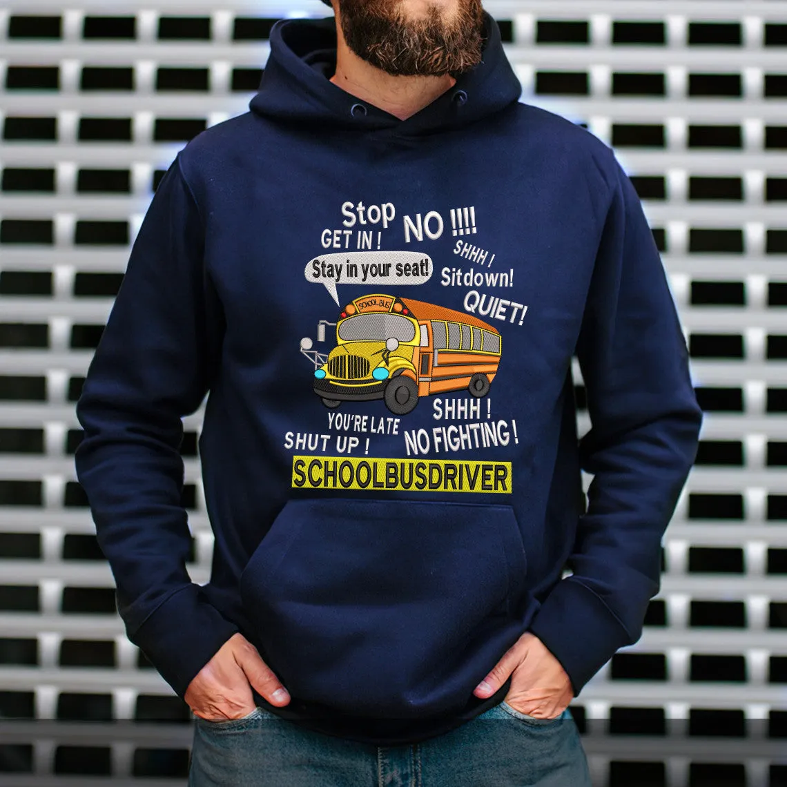 All About That Bus Embroidered Sweatshirt - Embroidered Hoodie Tad