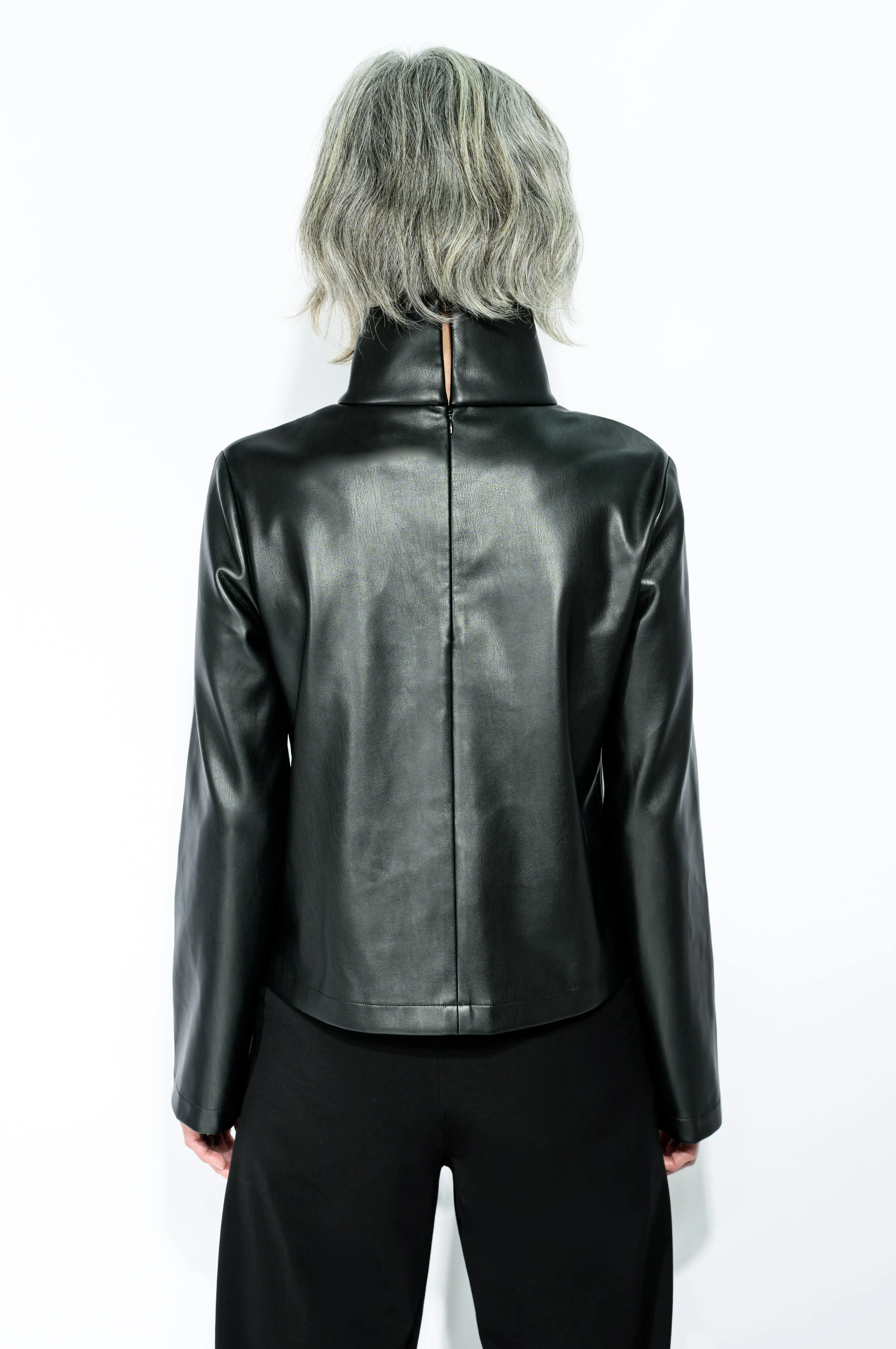 Article X Leather Turtleneck