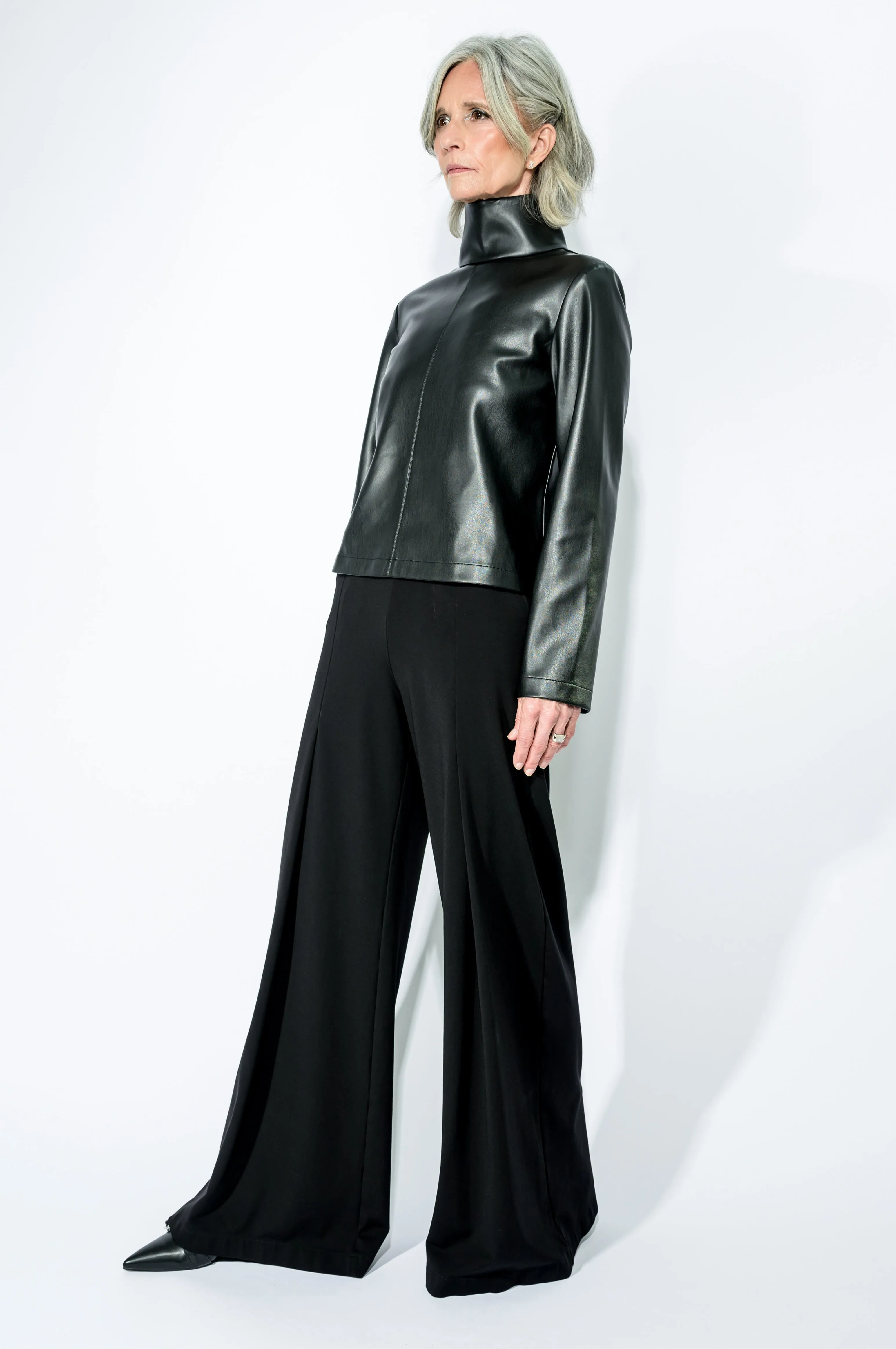 Article X Leather Turtleneck