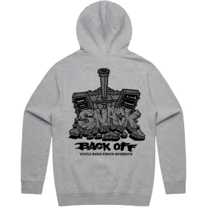 BACK OFF HOODIE - GREY