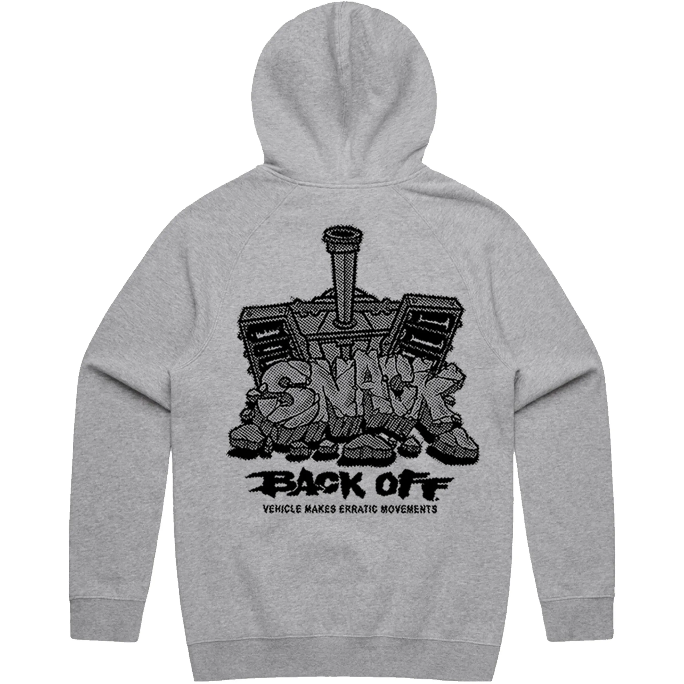 BACK OFF HOODIE - GREY