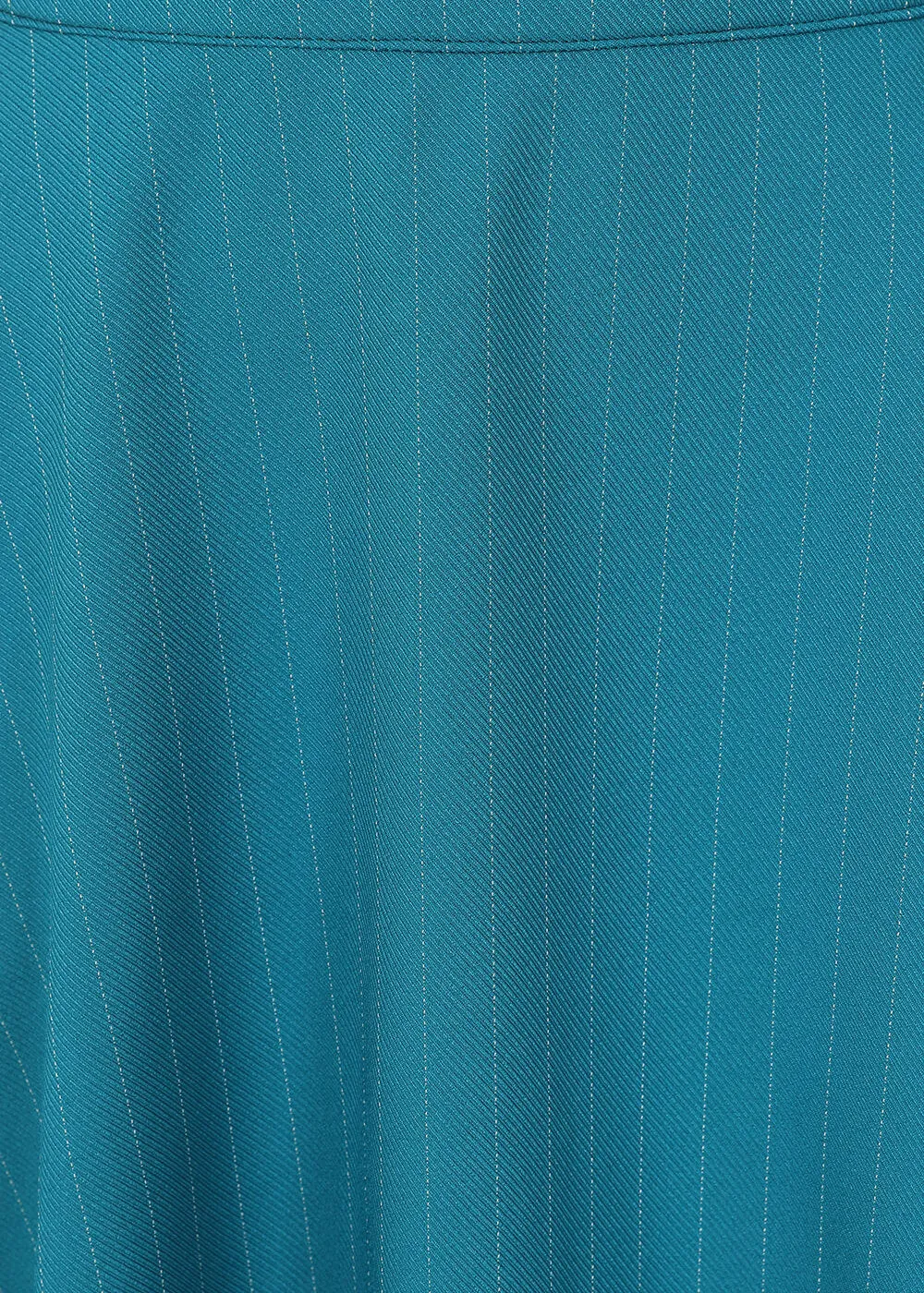 Banned Annie Marine Stripe 40's Swing Skirt Teal