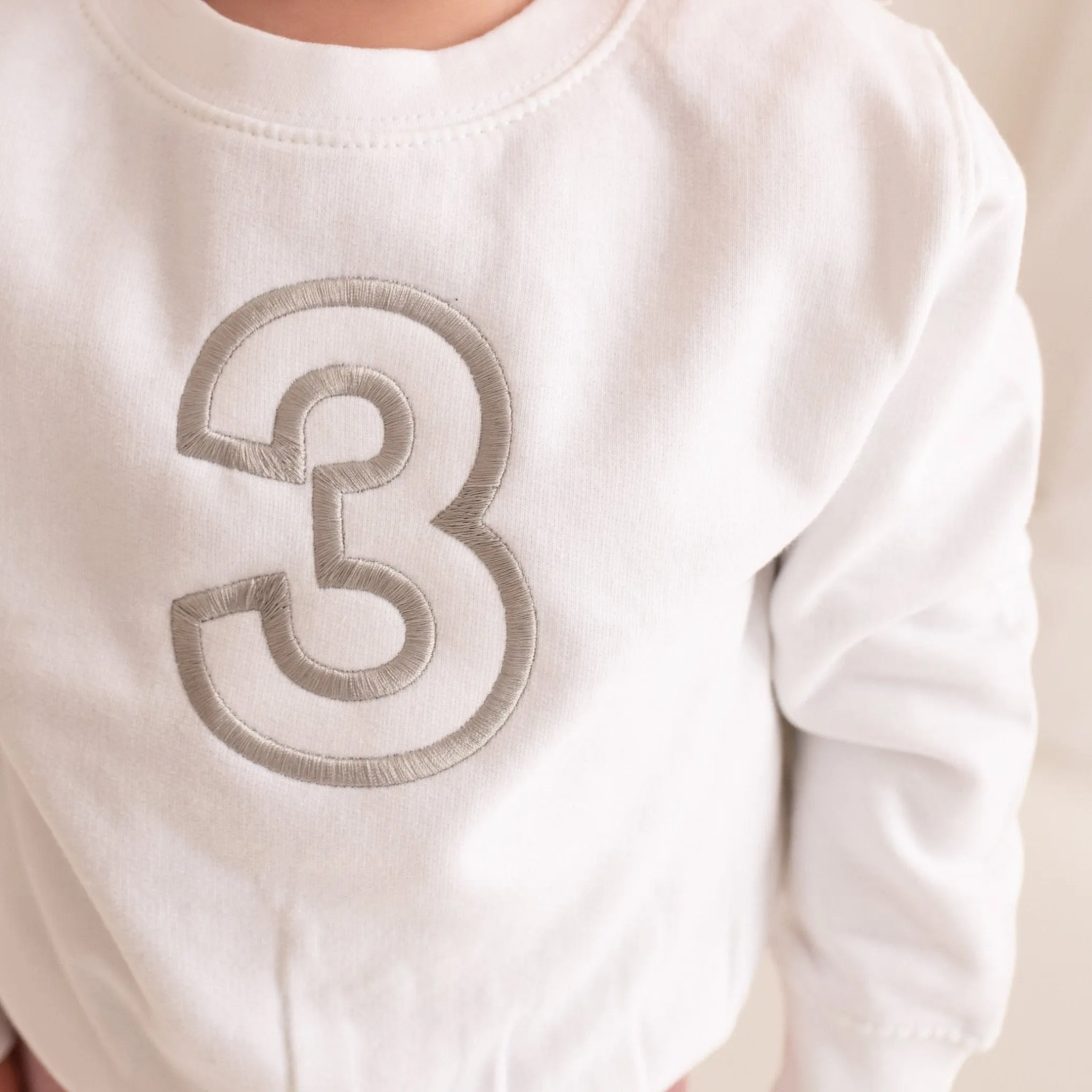 Birthday Varsity Number Embroidered Sweater