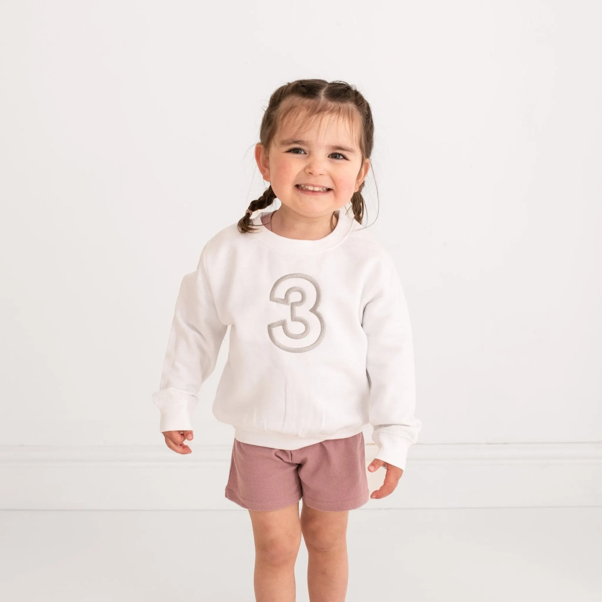 Birthday Varsity Number Embroidered Sweater