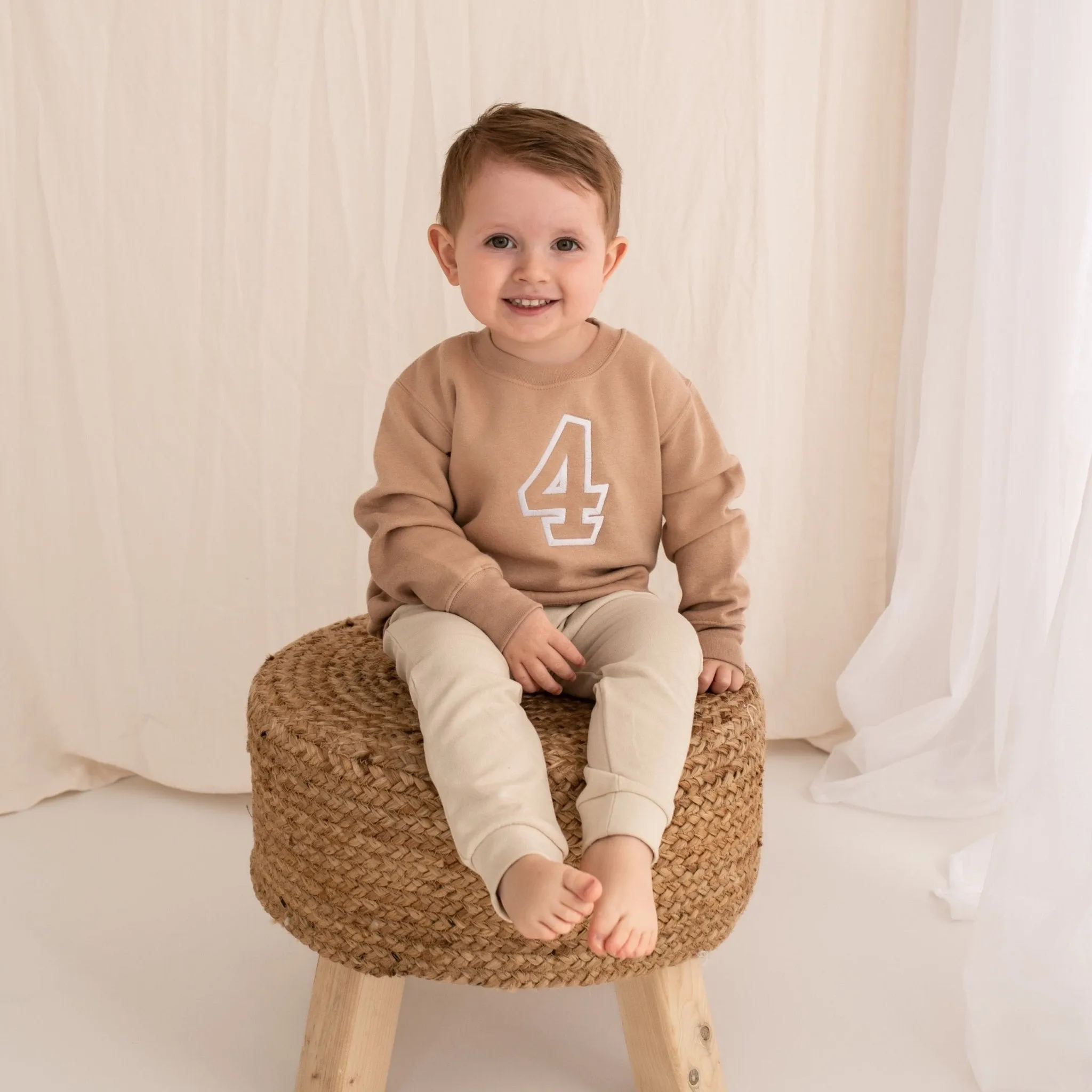 Birthday Varsity Number Embroidered Sweater