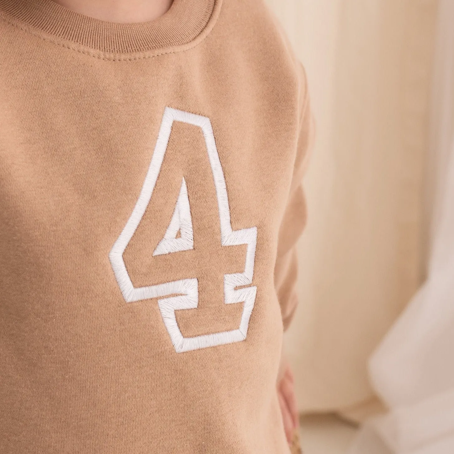 Birthday Varsity Number Embroidered Sweater