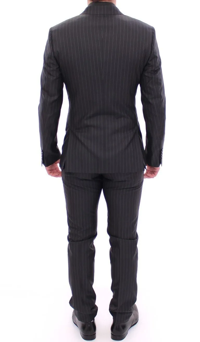 Black Striped Double Breasted SICILIA Suit
