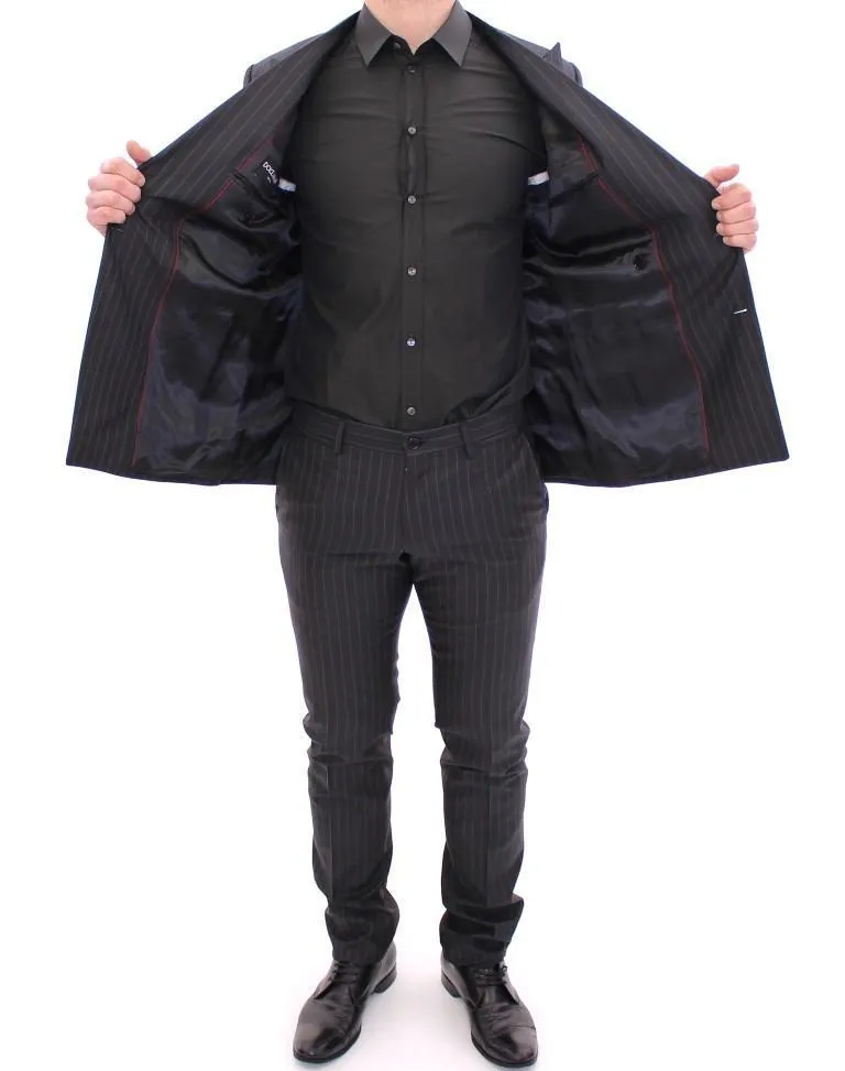Black Striped Double Breasted SICILIA Suit