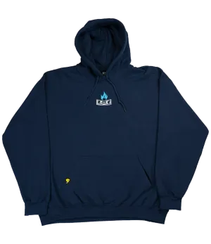 BOX LOGO - Navy/Teal - Embroidered Hoodie