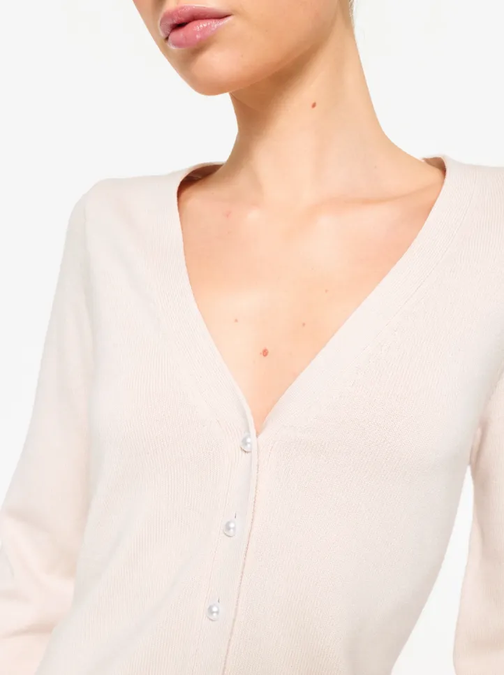 Cami NYC - Narin Pearl Button Cardigan - Bone