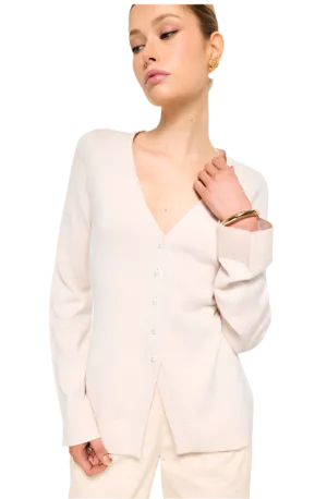 Cami NYC - Narin Pearl Button Cardigan - Bone