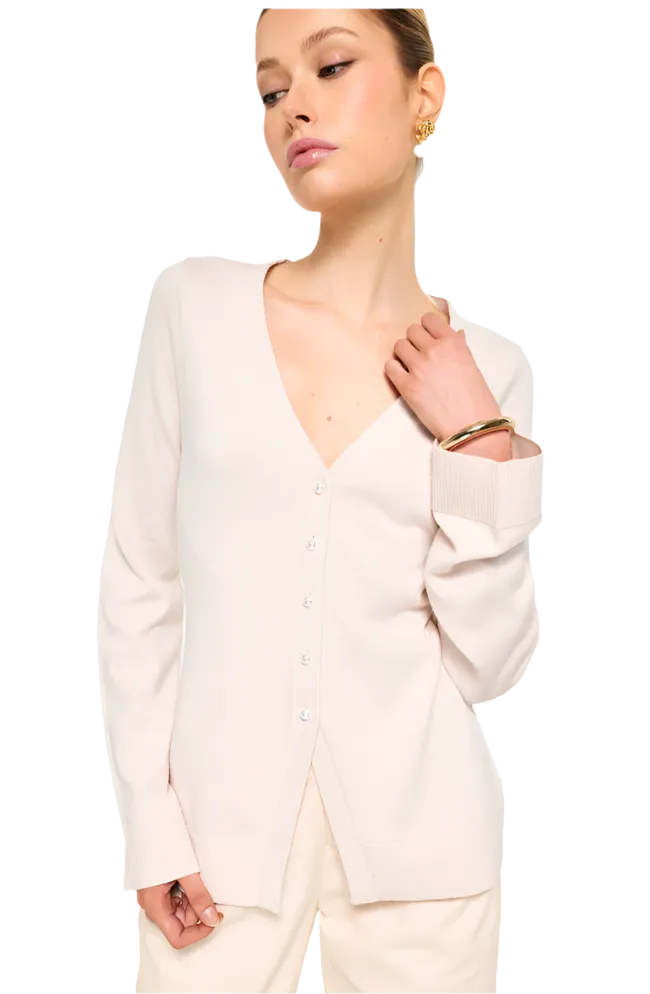 Cami NYC - Narin Pearl Button Cardigan - Bone