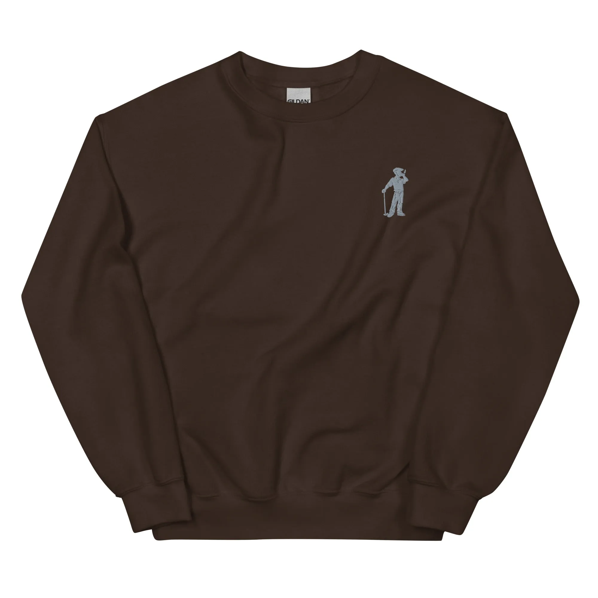 Cigar Golfer Embroidered Sweatshirt - Grey