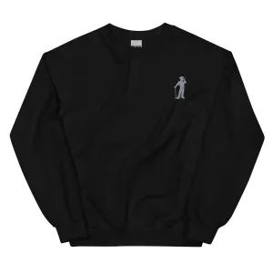 Cigar Golfer Embroidered Sweatshirt - Grey