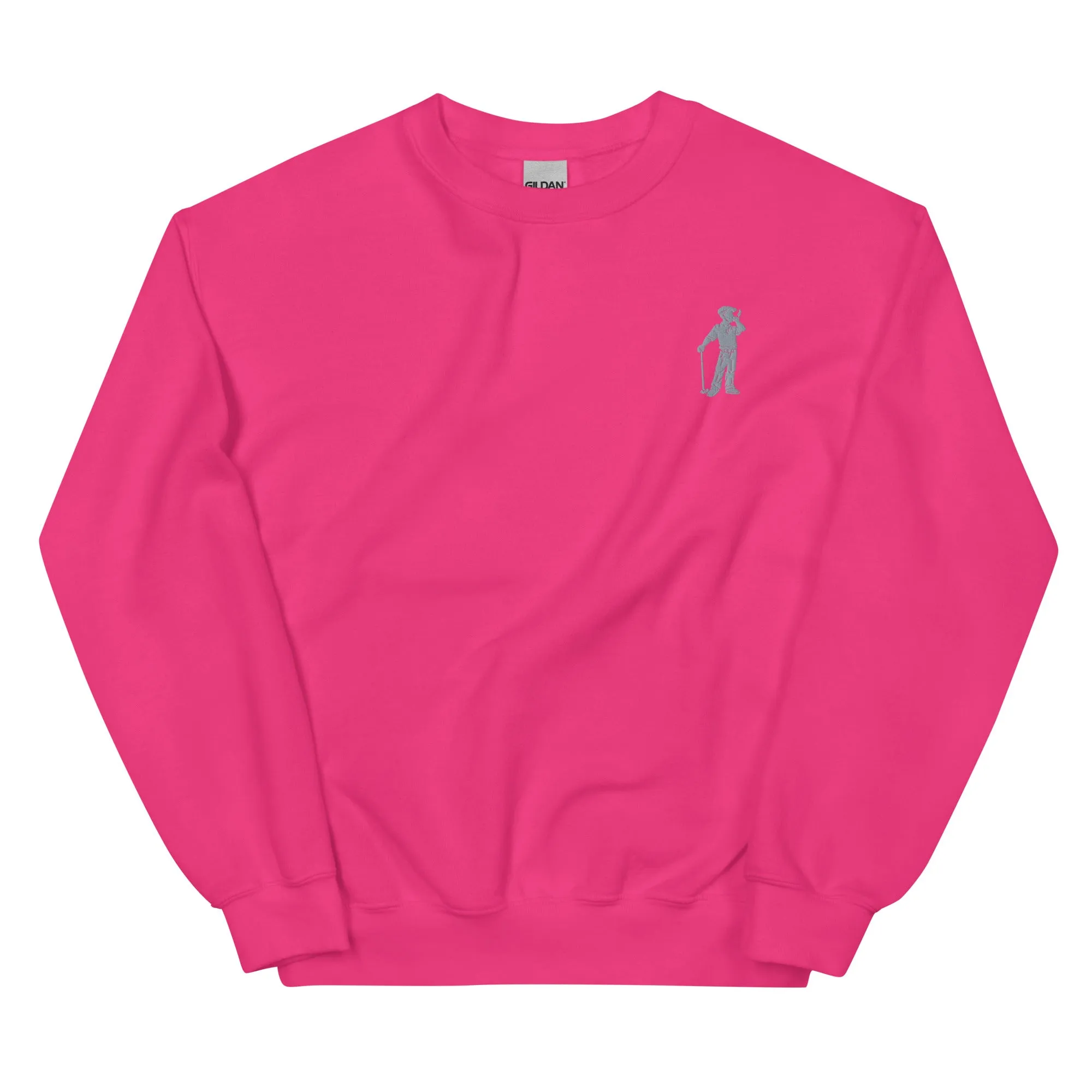 Cigar Golfer Embroidered Sweatshirt - Grey