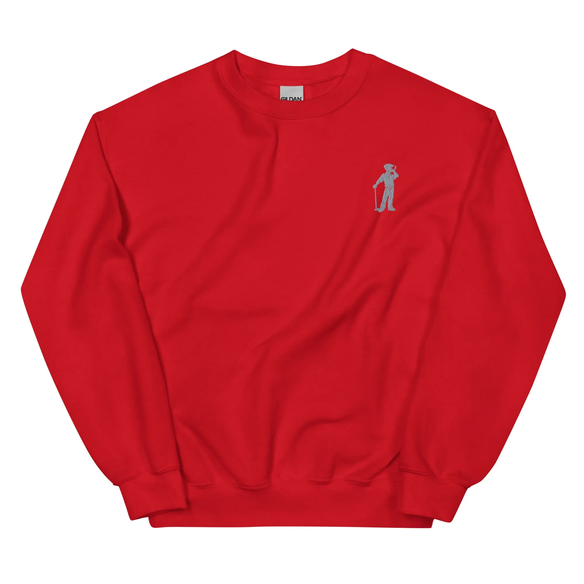 Cigar Golfer Embroidered Sweatshirt - Grey