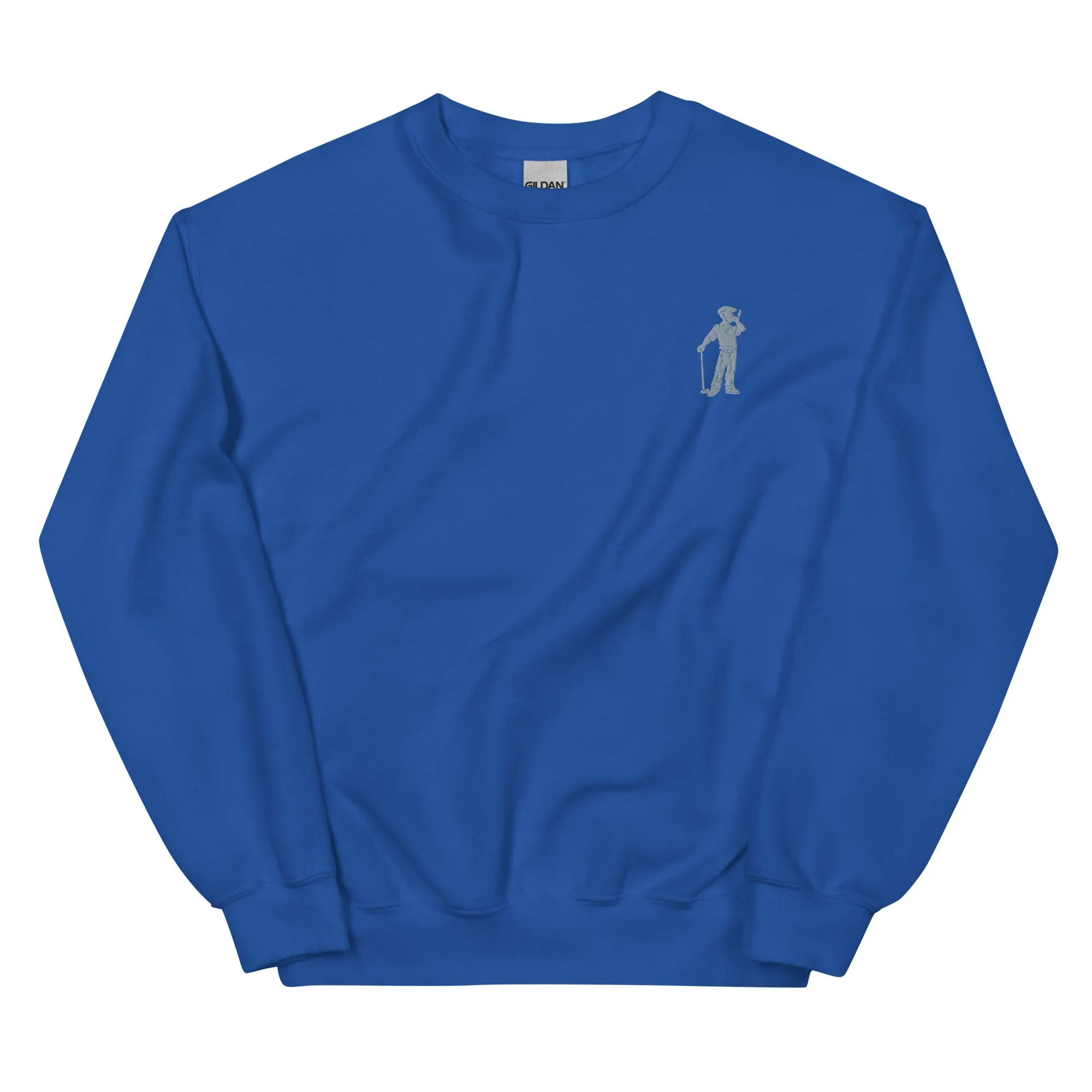 Cigar Golfer Embroidered Sweatshirt - Grey