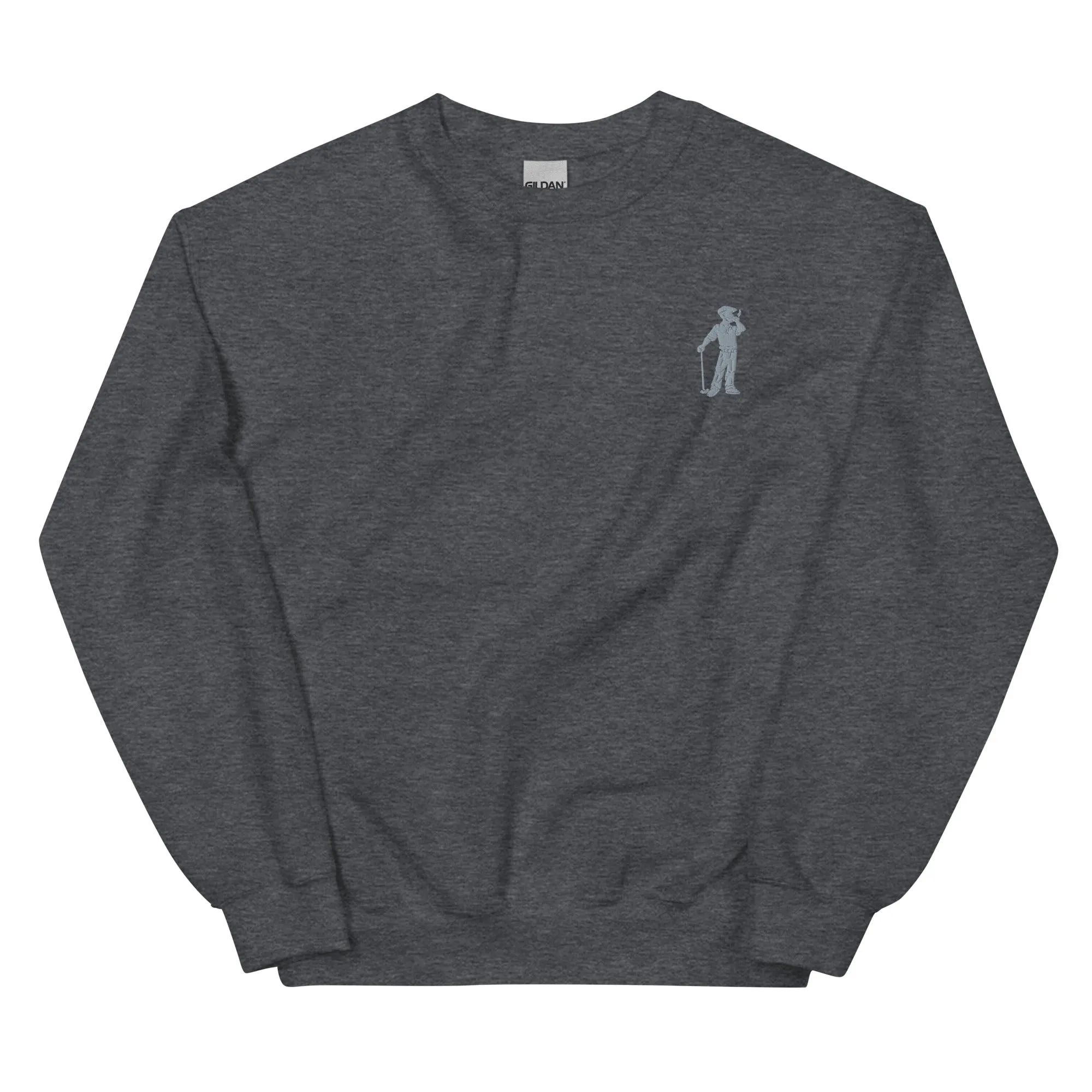 Cigar Golfer Embroidered Sweatshirt - Grey