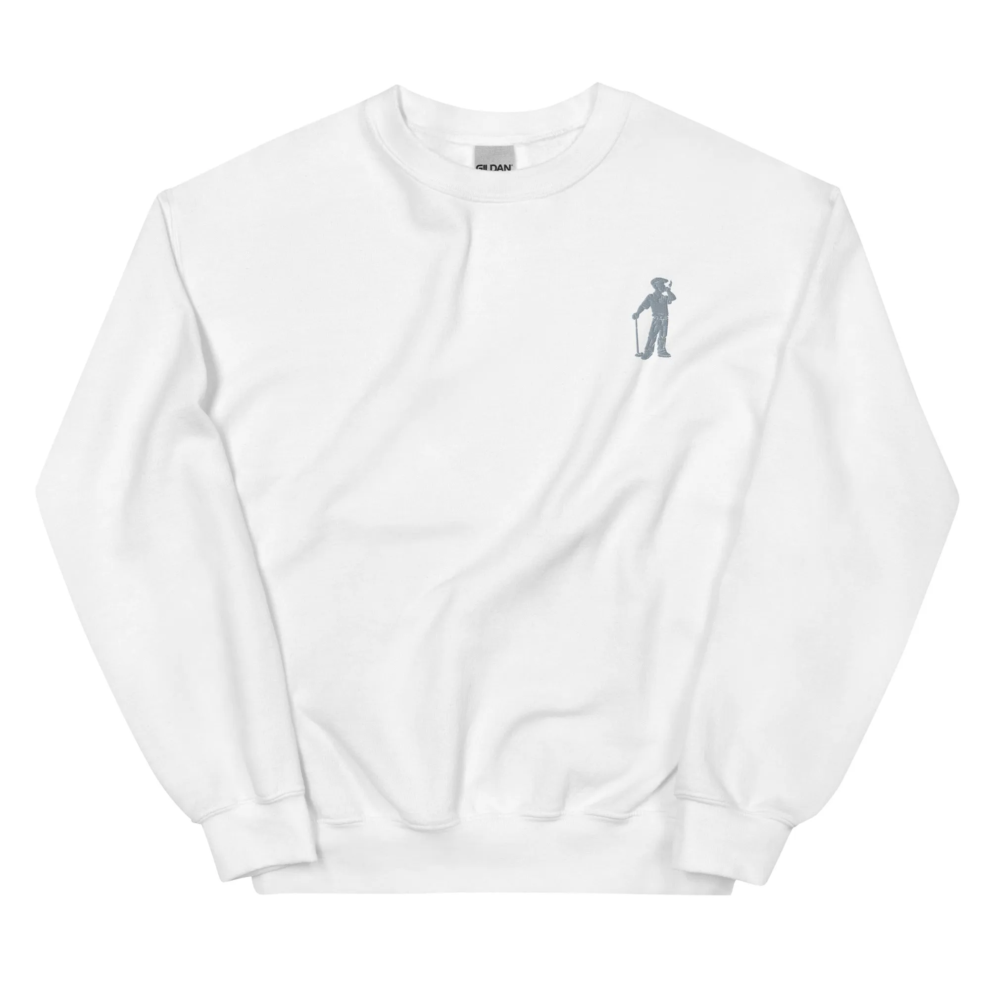 Cigar Golfer Embroidered Sweatshirt - Grey