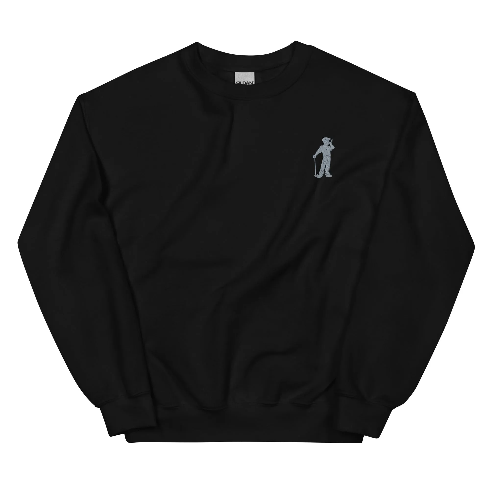 Cigar Golfer Embroidered Sweatshirt - Grey