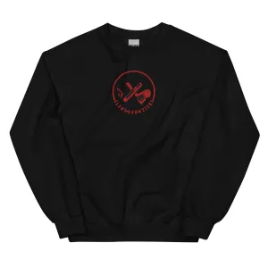 Clubs and Sticks Embroidered Sweatshirt - Red