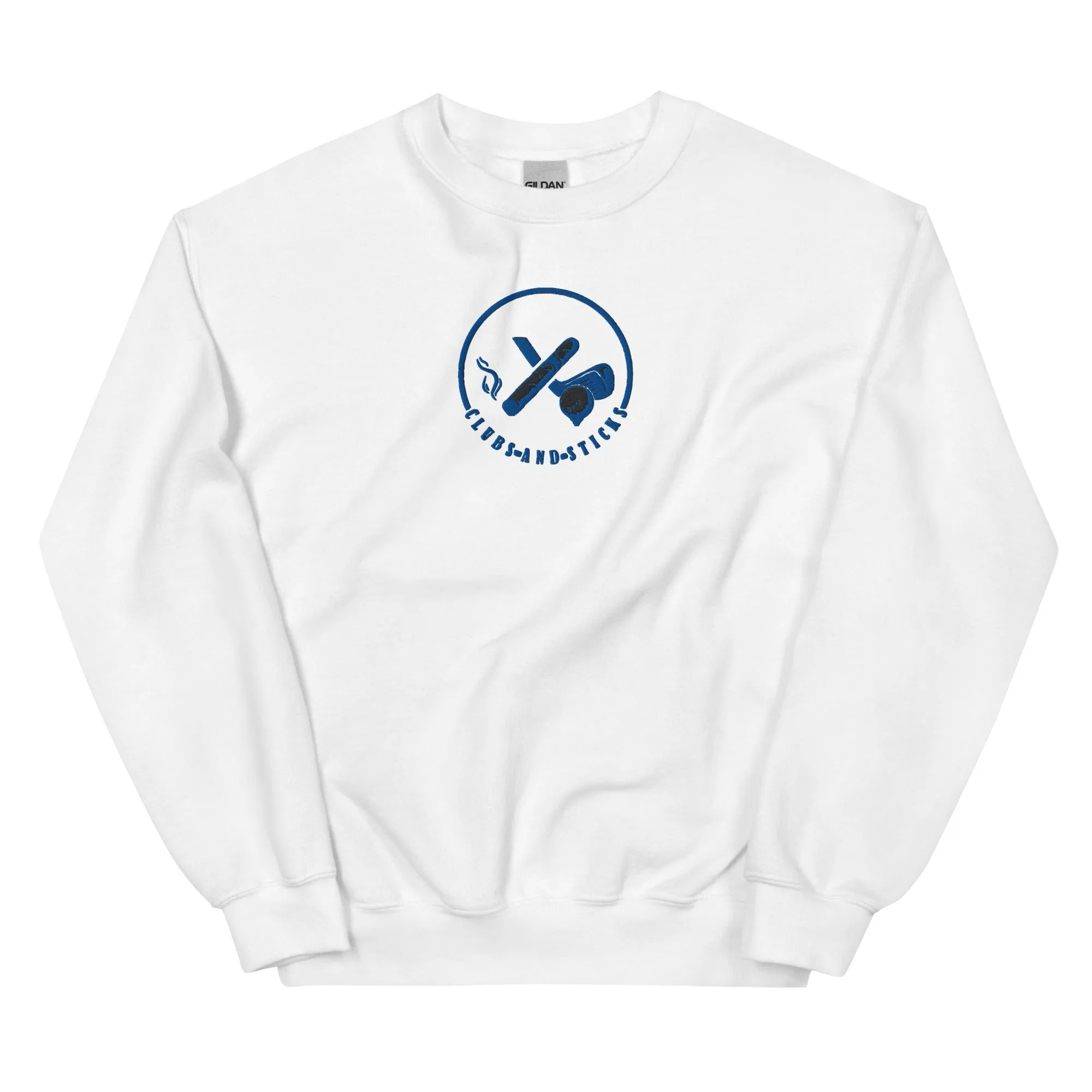 Clubs and Sticks Embroidered Sweatshirt - Royal Blue