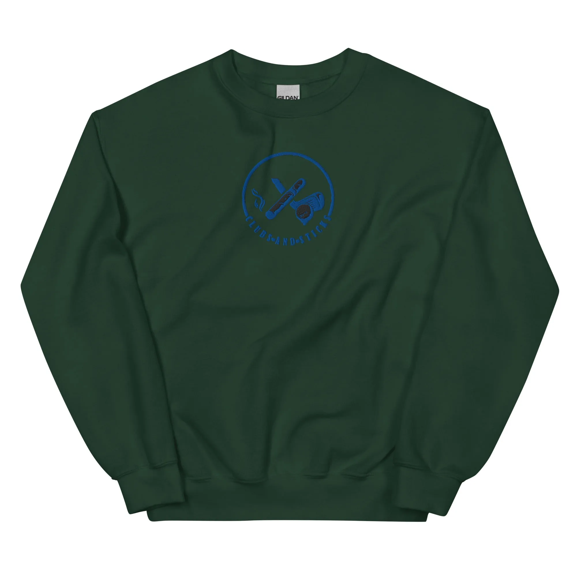 Clubs and Sticks Embroidered Sweatshirt - Royal Blue