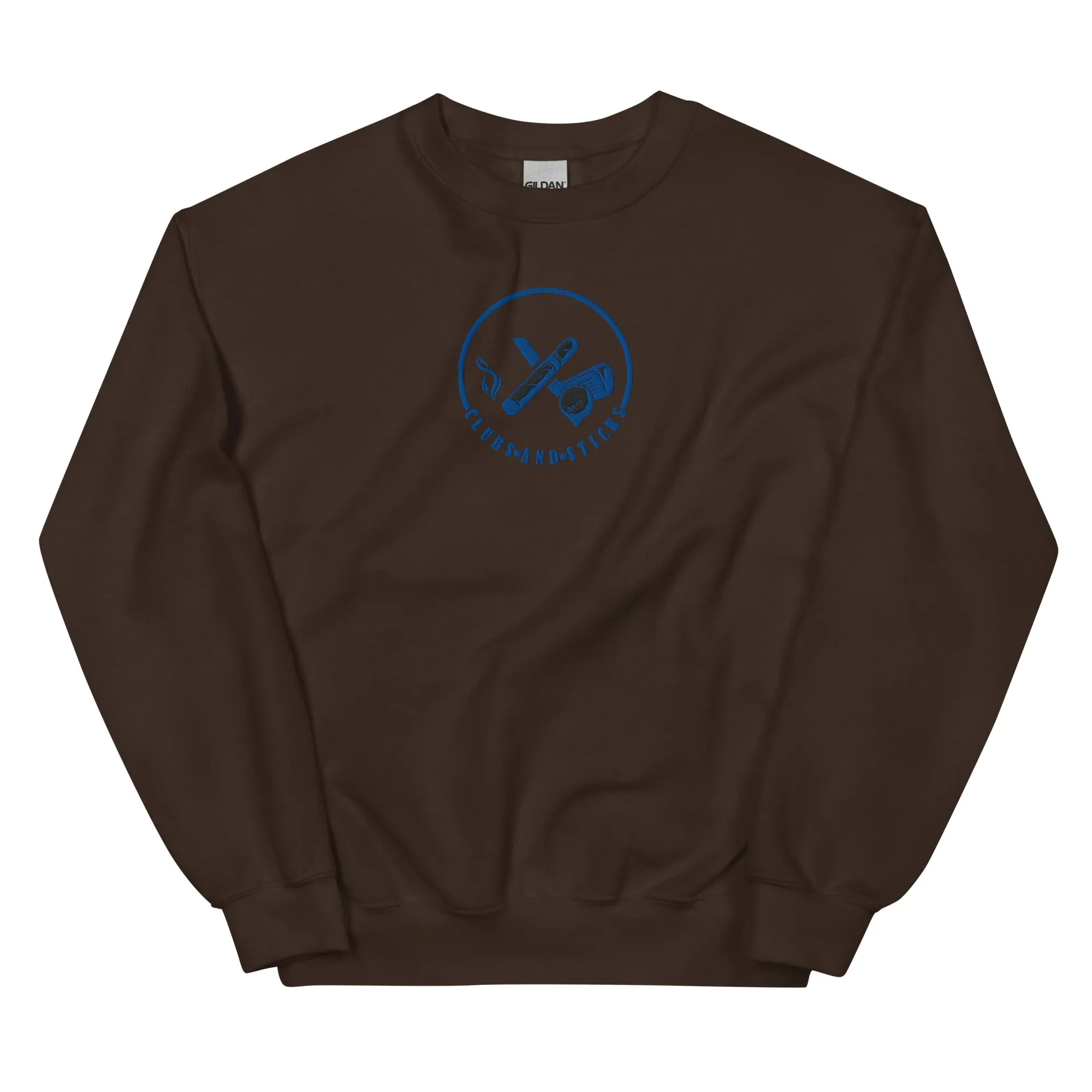 Clubs and Sticks Embroidered Sweatshirt - Royal Blue