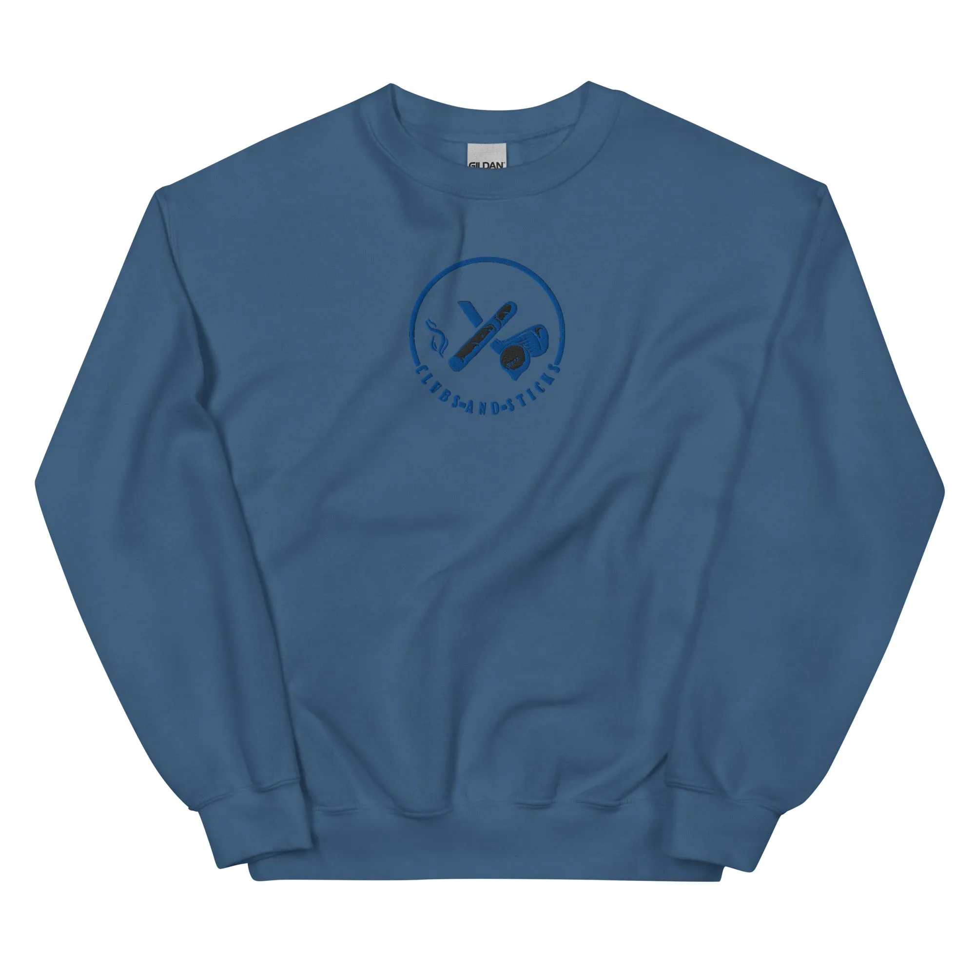Clubs and Sticks Embroidered Sweatshirt - Royal Blue
