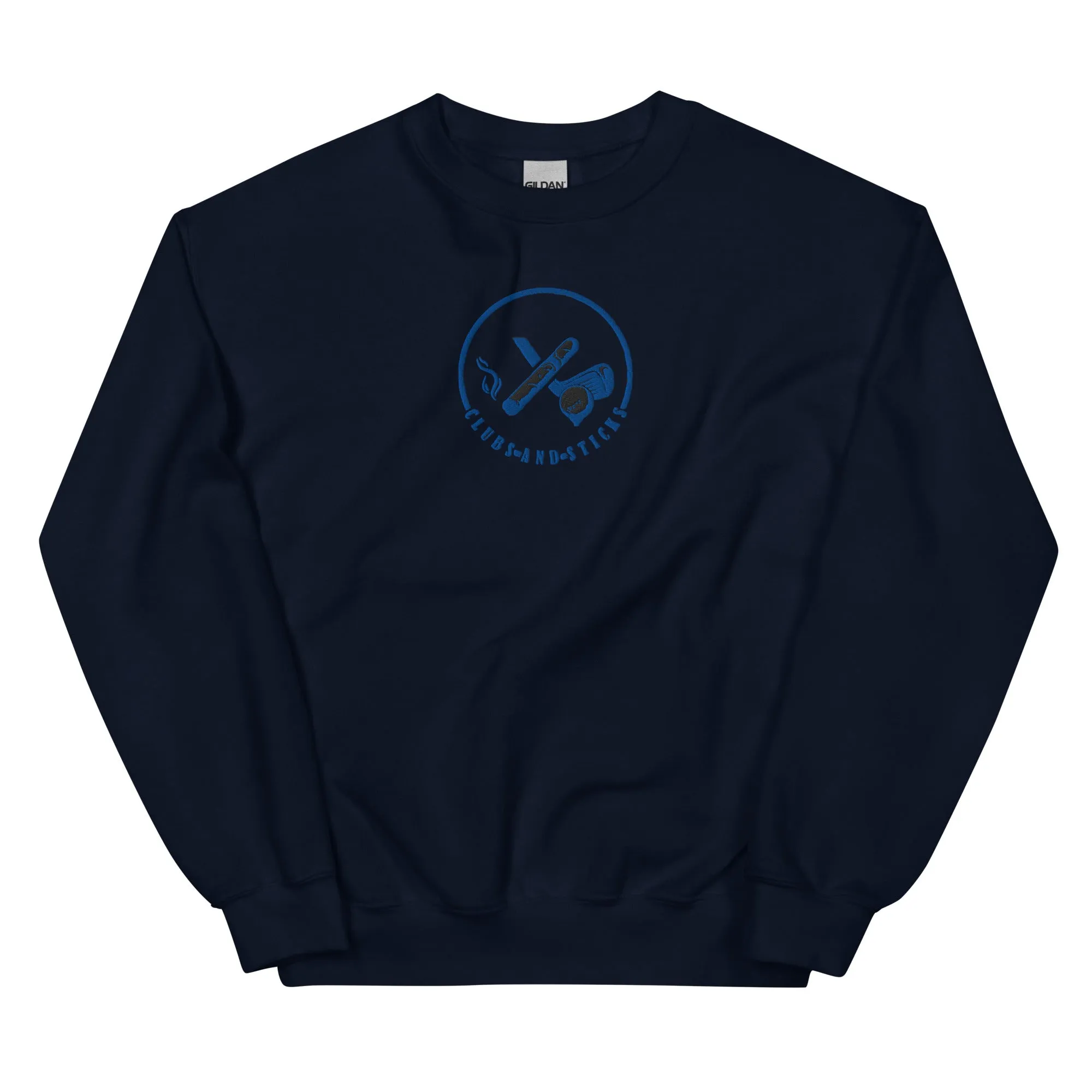 Clubs and Sticks Embroidered Sweatshirt - Royal Blue