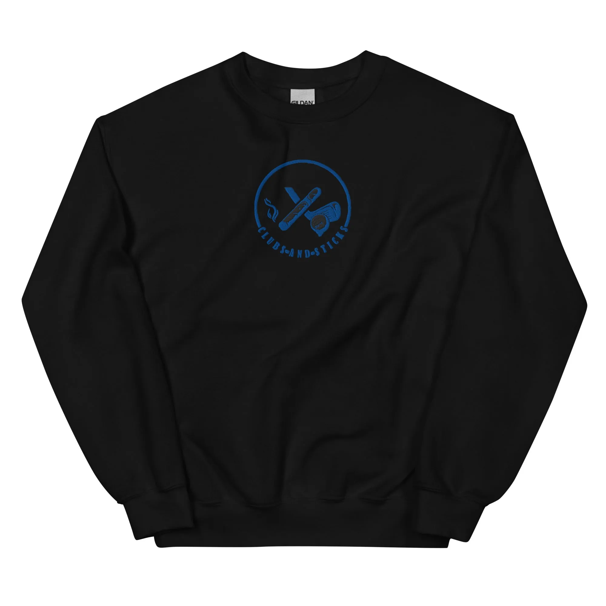Clubs and Sticks Embroidered Sweatshirt - Royal Blue