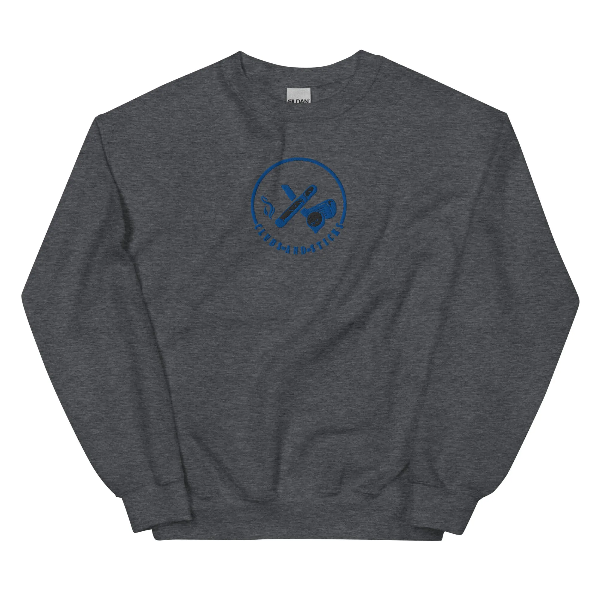Clubs and Sticks Embroidered Sweatshirt - Royal Blue