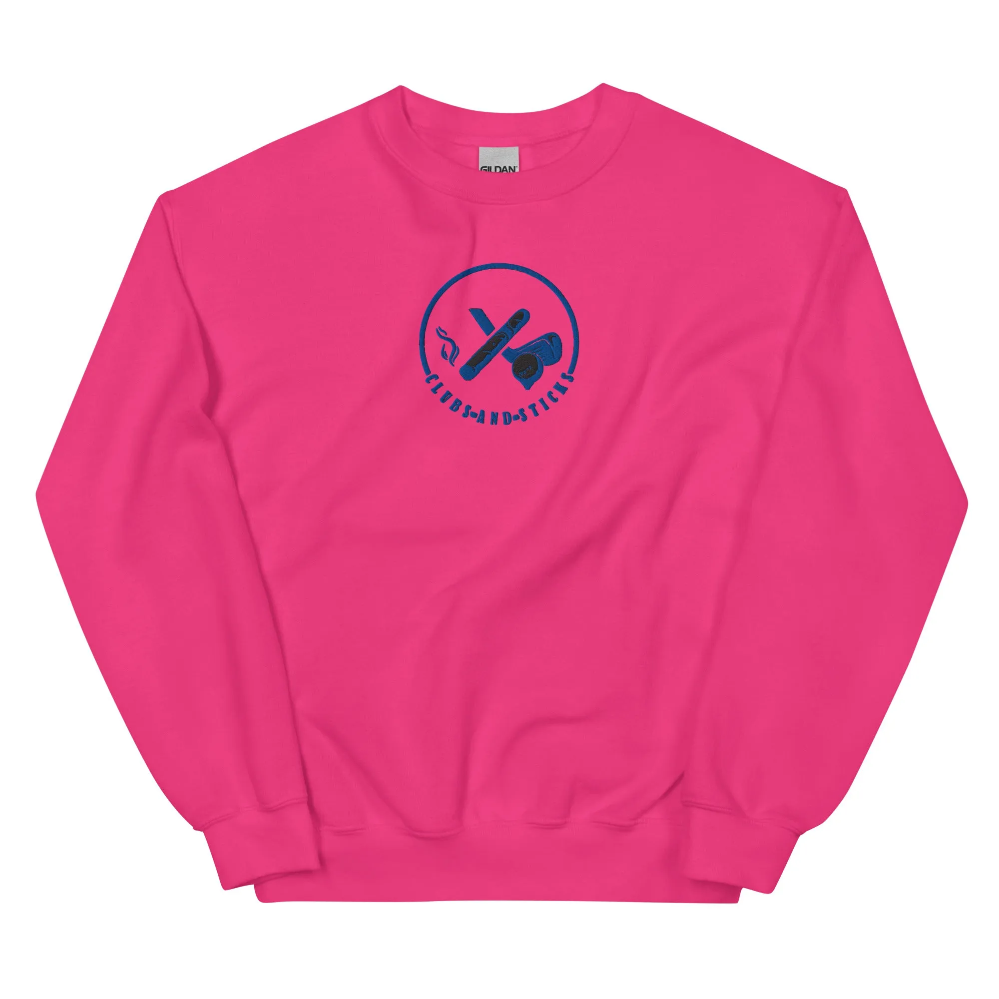 Clubs and Sticks Embroidered Sweatshirt - Royal Blue