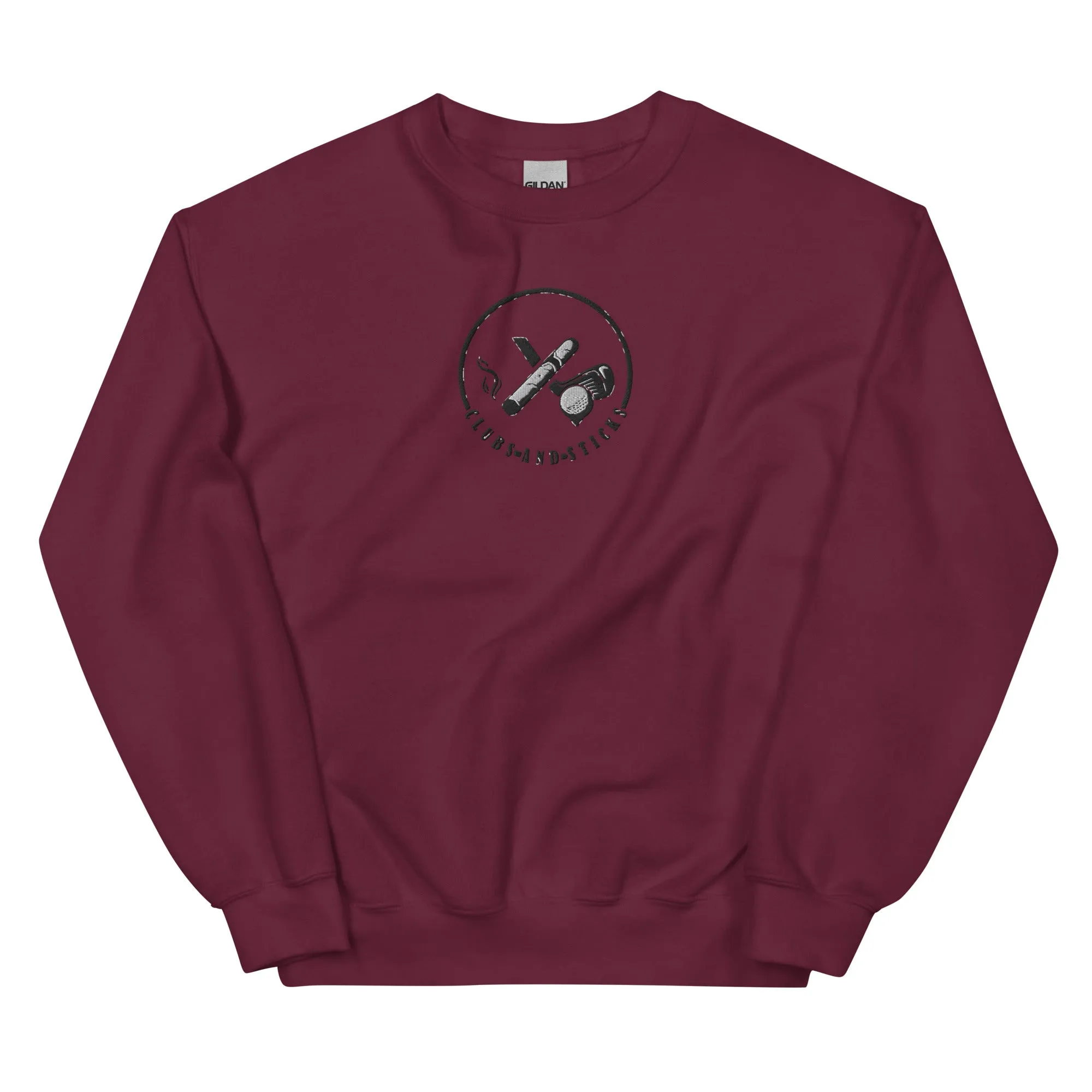 Clubs and Sticks Embroidered Sweatshirt