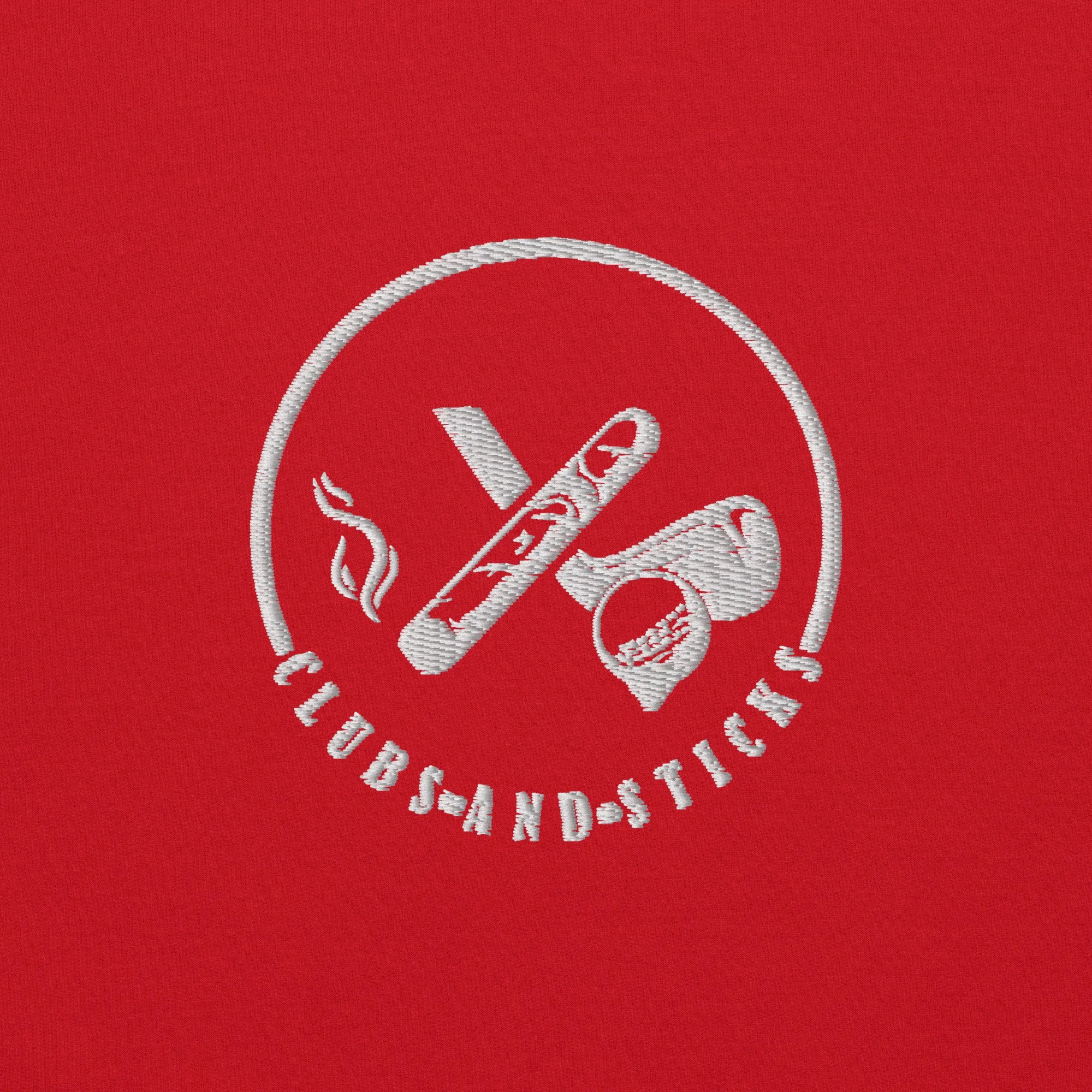 Clubs and Sticks Embroidered Sweatshirt