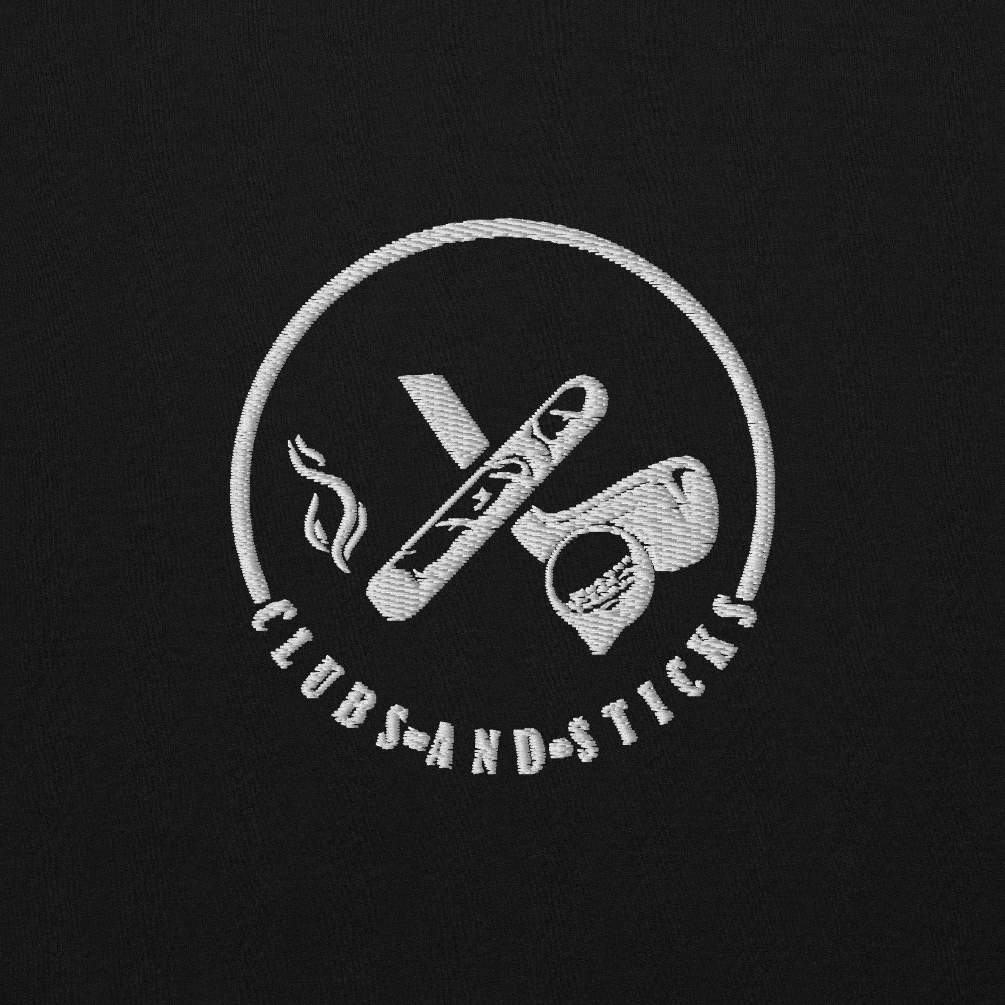 Clubs and Sticks Embroidered Sweatshirt