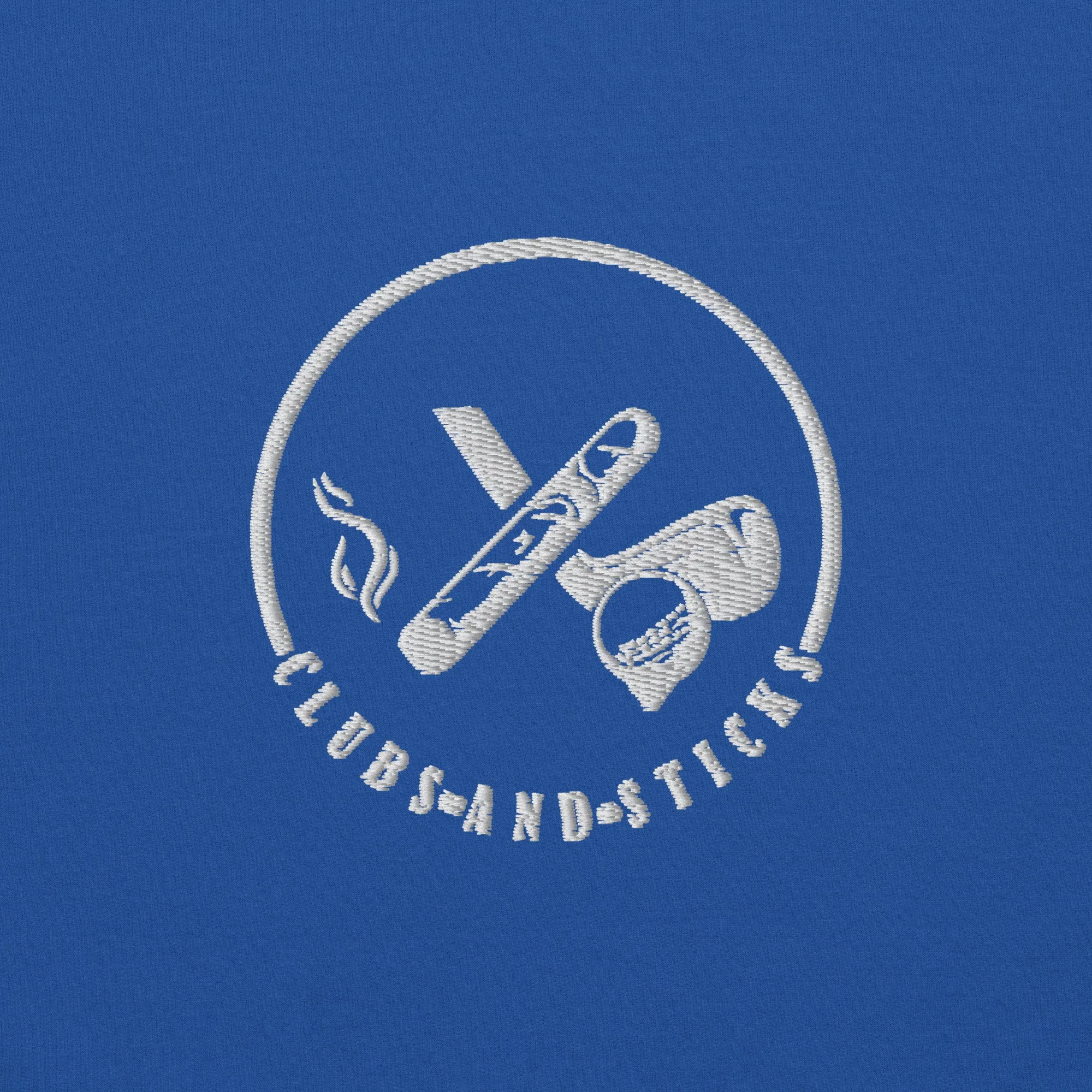 Clubs and Sticks Embroidered Sweatshirt