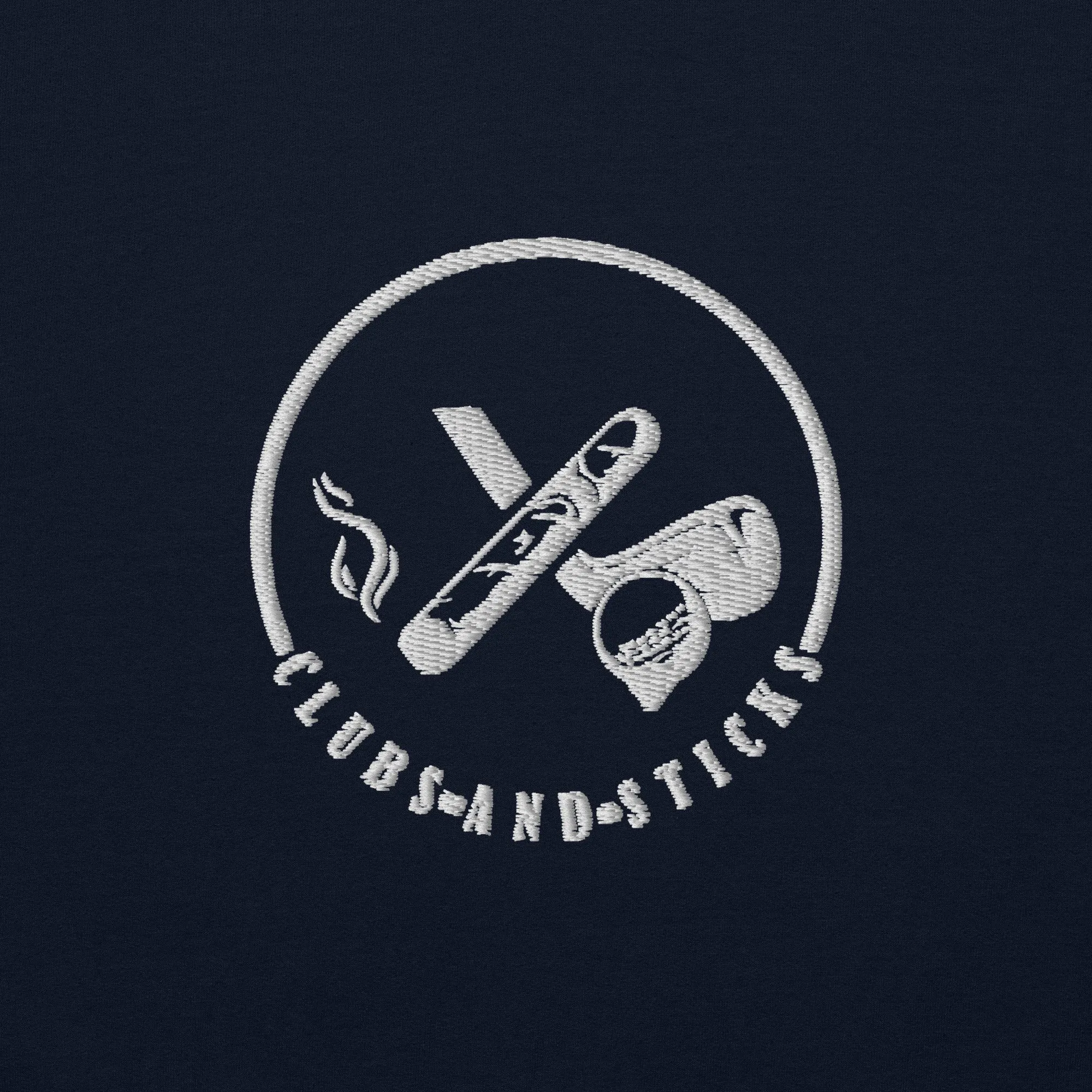 Clubs and Sticks Embroidered Sweatshirt