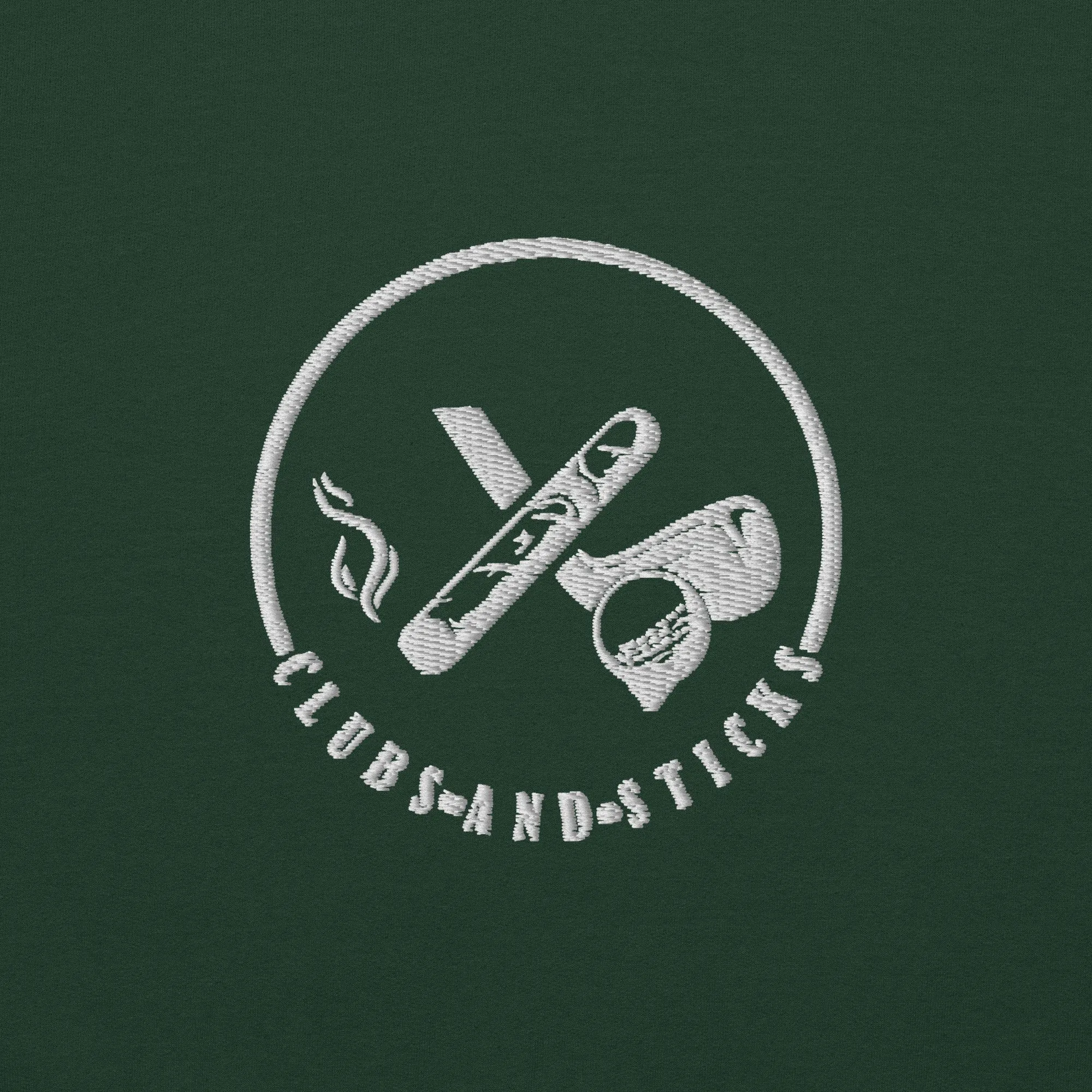 Clubs and Sticks Embroidered Sweatshirt