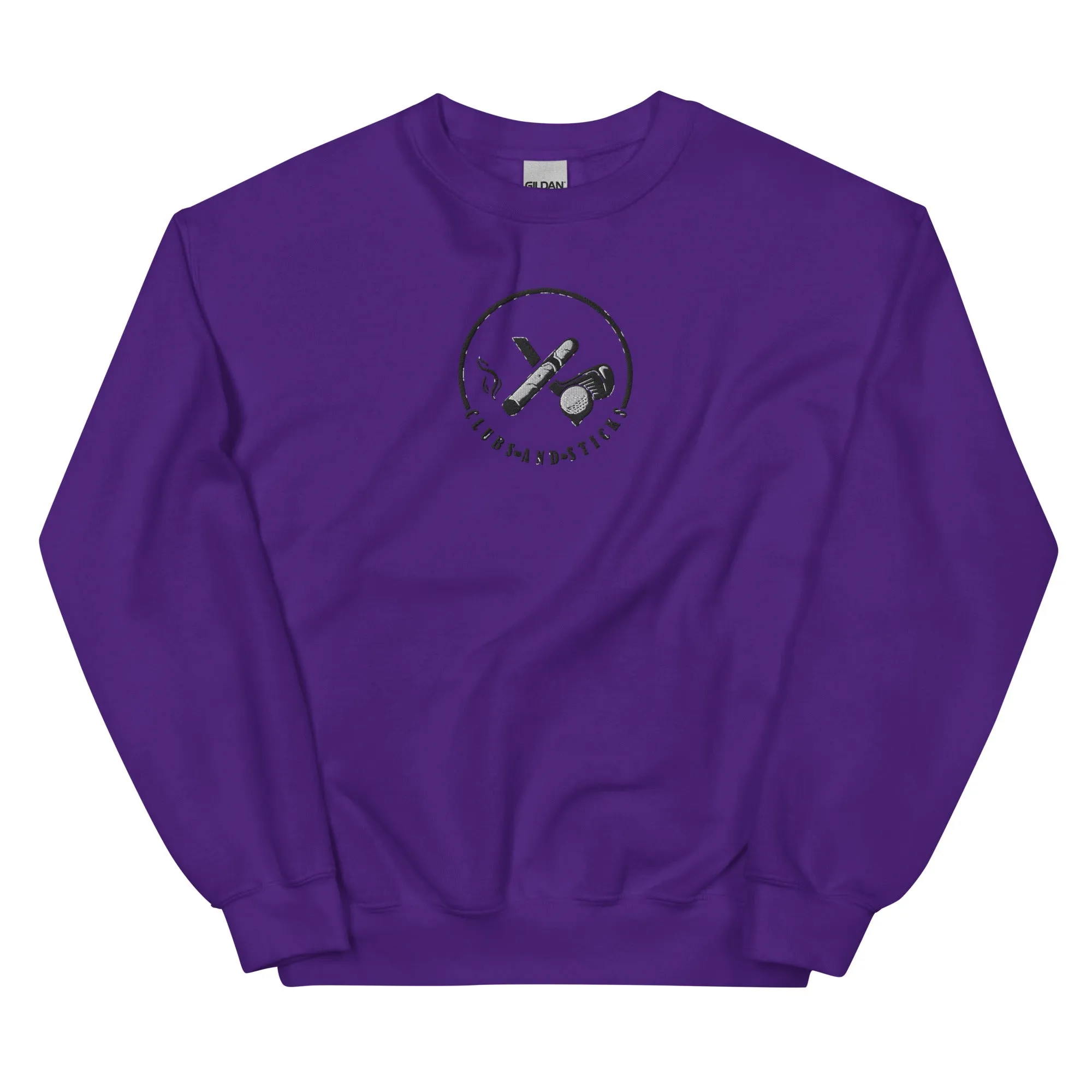 Clubs and Sticks Embroidered Sweatshirt