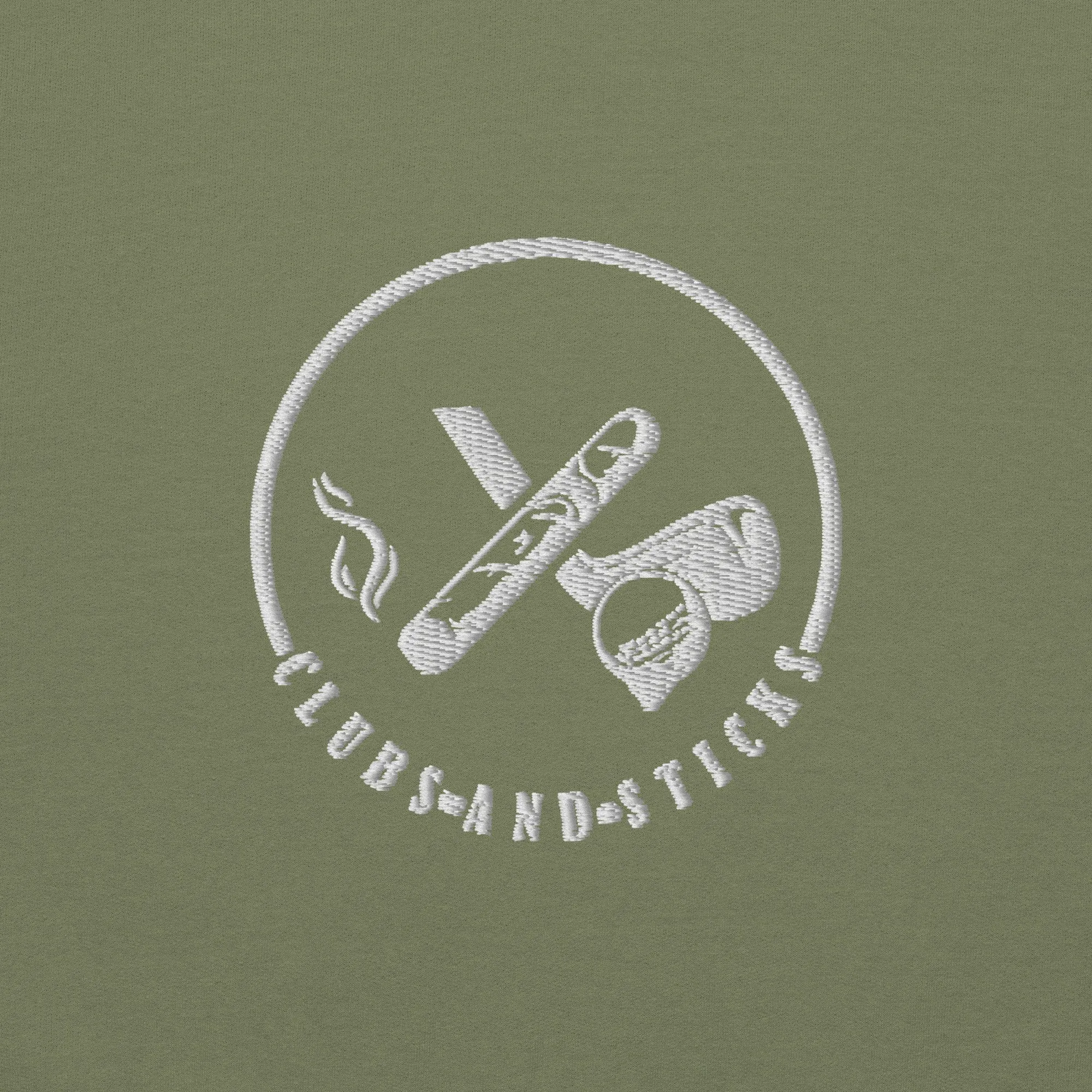 Clubs and Sticks Embroidered Sweatshirt