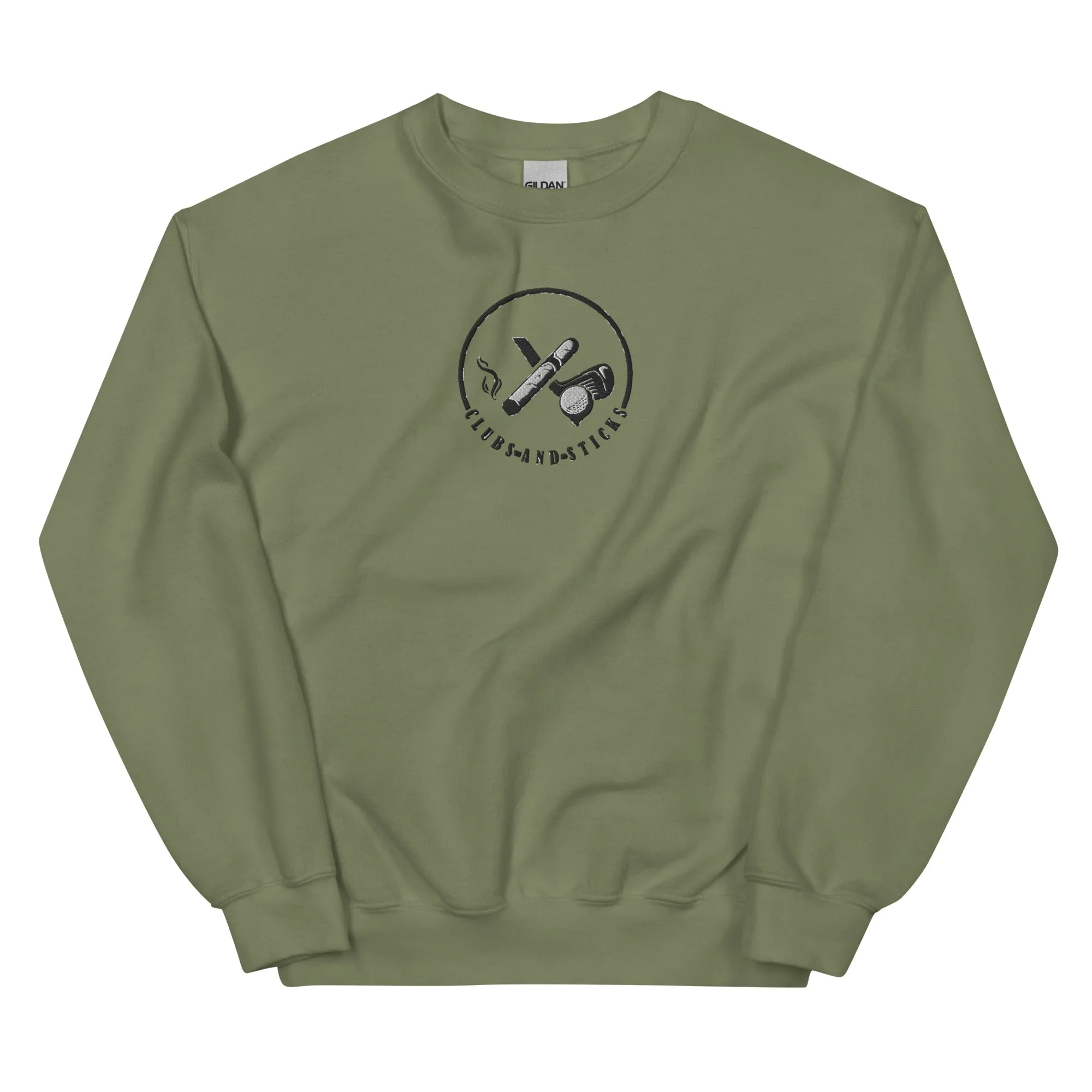 Clubs and Sticks Embroidered Sweatshirt