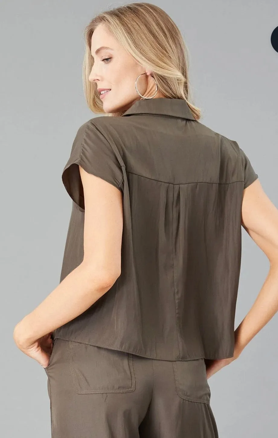 Collar V Neck Top T6023
