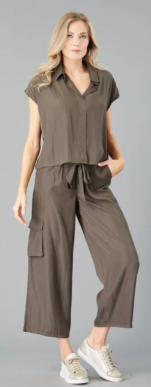 Collar V Neck Top T6023