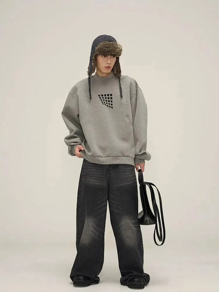 Embroidered Round Neck Sweatshirt