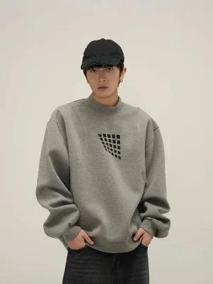 Embroidered Round Neck Sweatshirt
