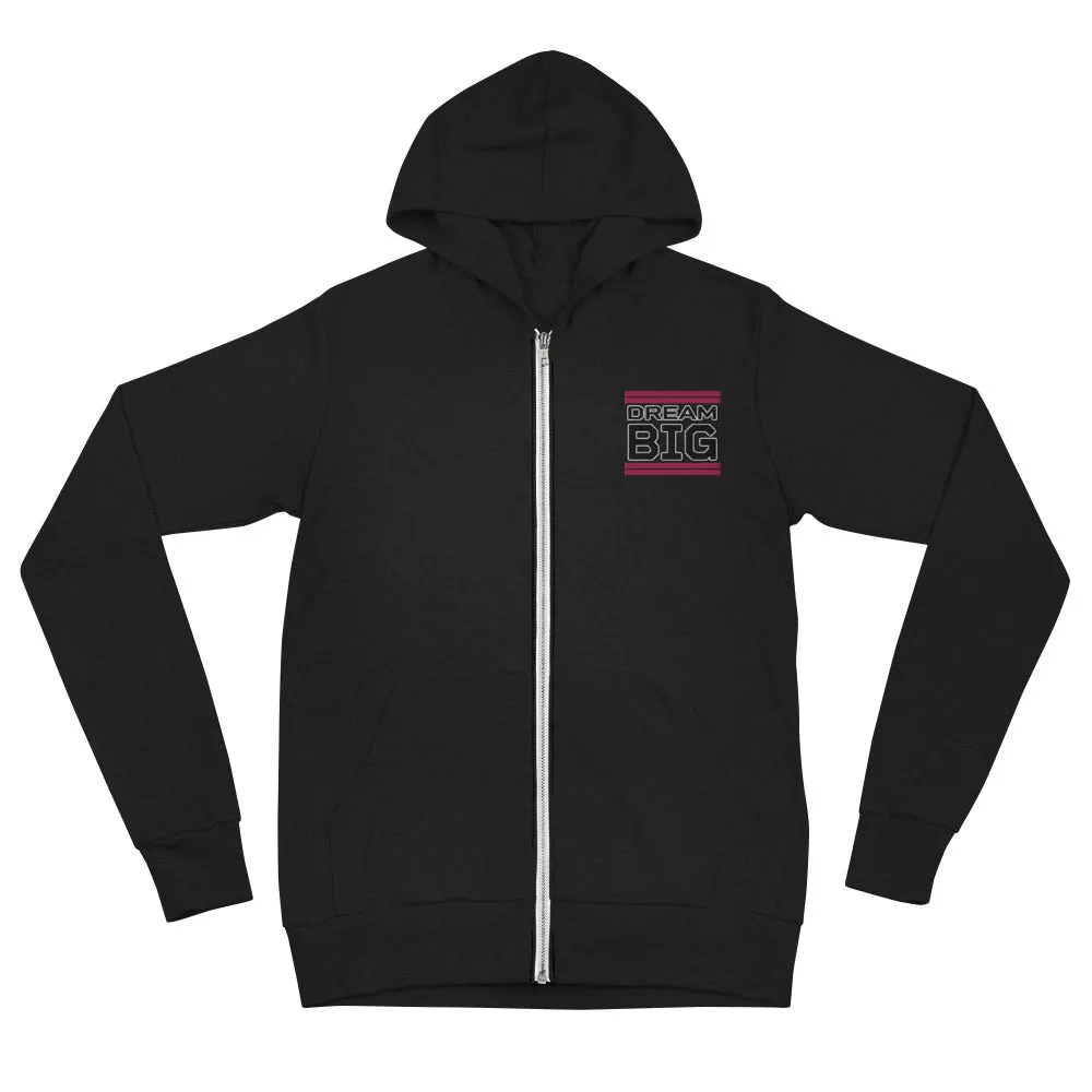 Embroidered Unisex Zip Hoodie