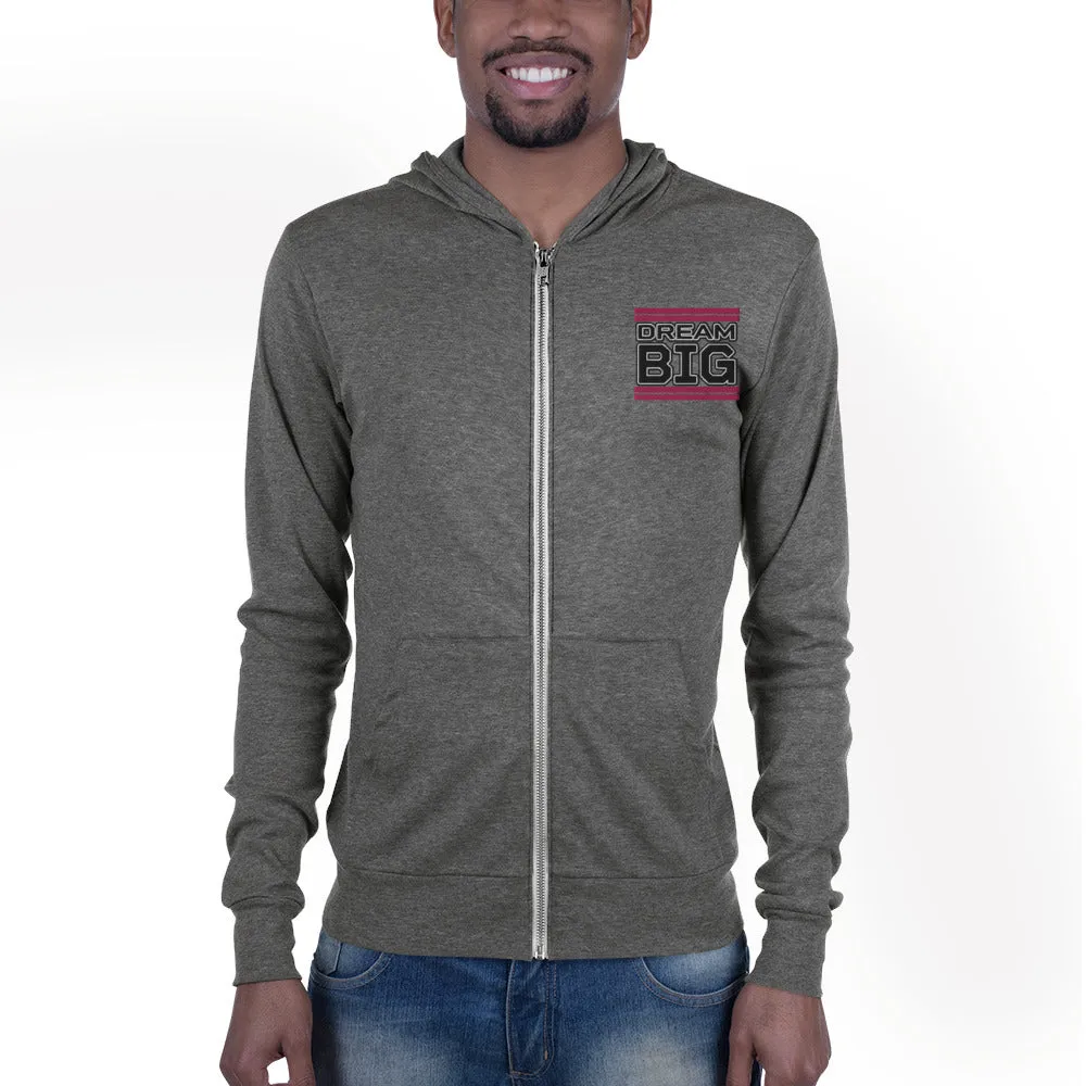 Embroidered Unisex Zip Hoodie